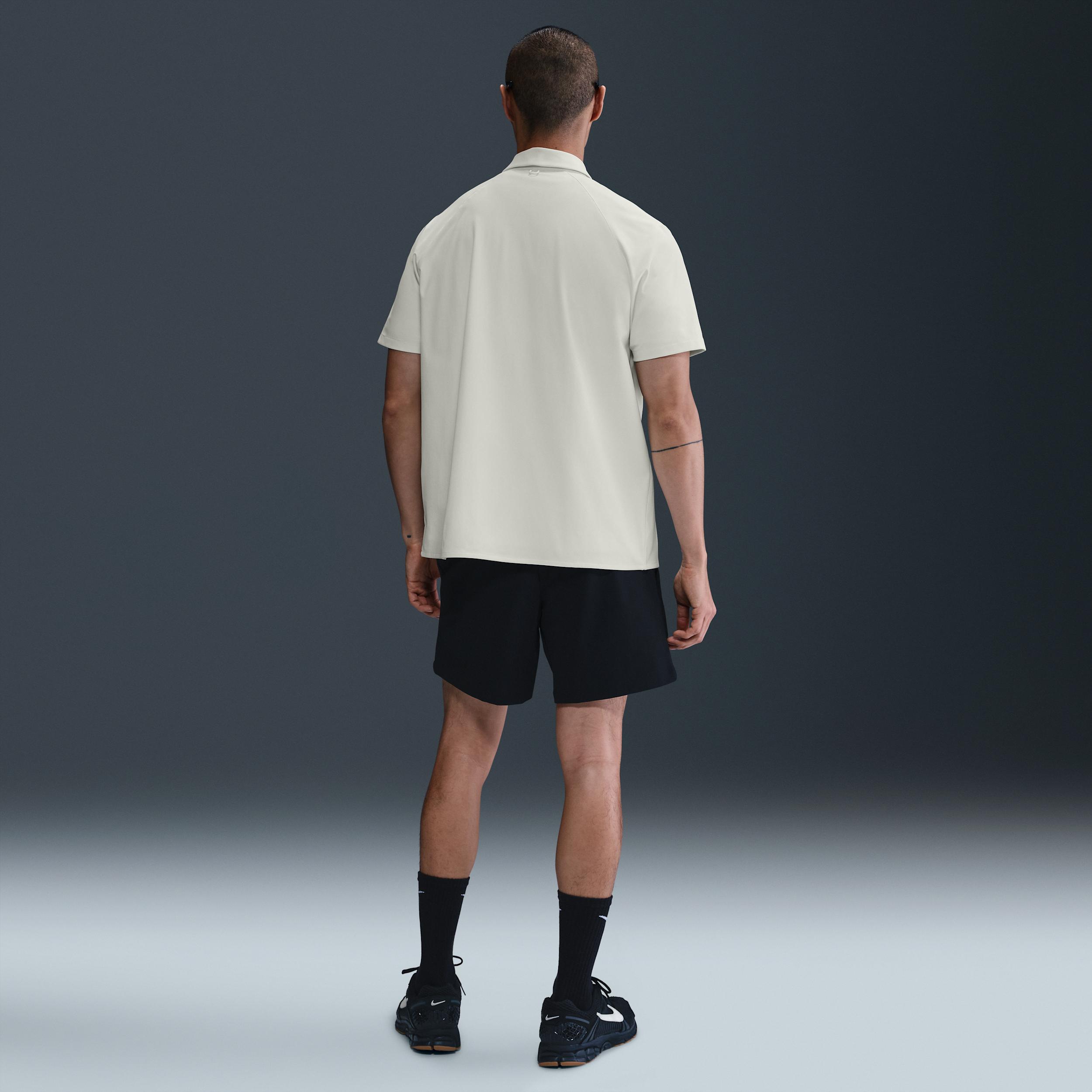 Nike Mens 24.7 PerfectStretch Dri-FIT Short-Sleeve Snap-Down Top | HQ6958-133 Product Image