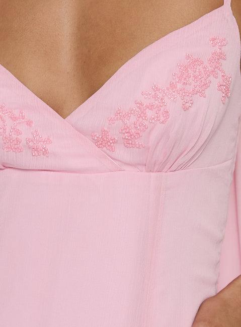 Jadira Scarf Maxi Dress Light Pink Product Image