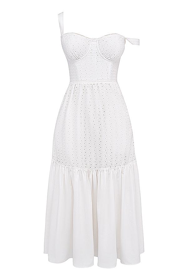 Elia  white broderie anglaise midi sundress Product Image