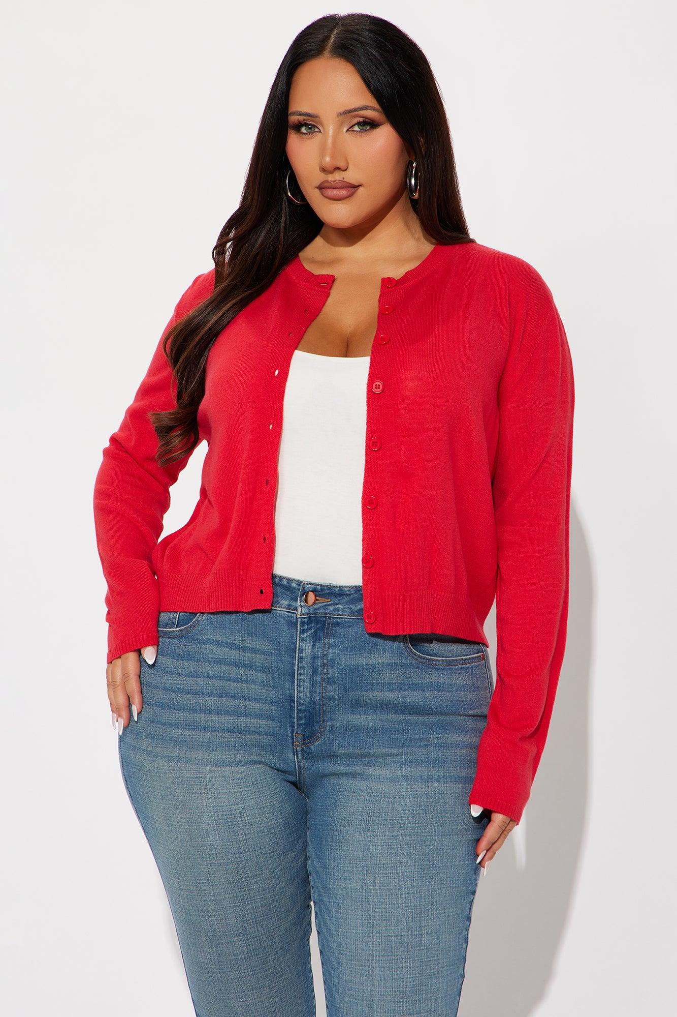 All Time Favorite Cardigan - Red Female Product Image