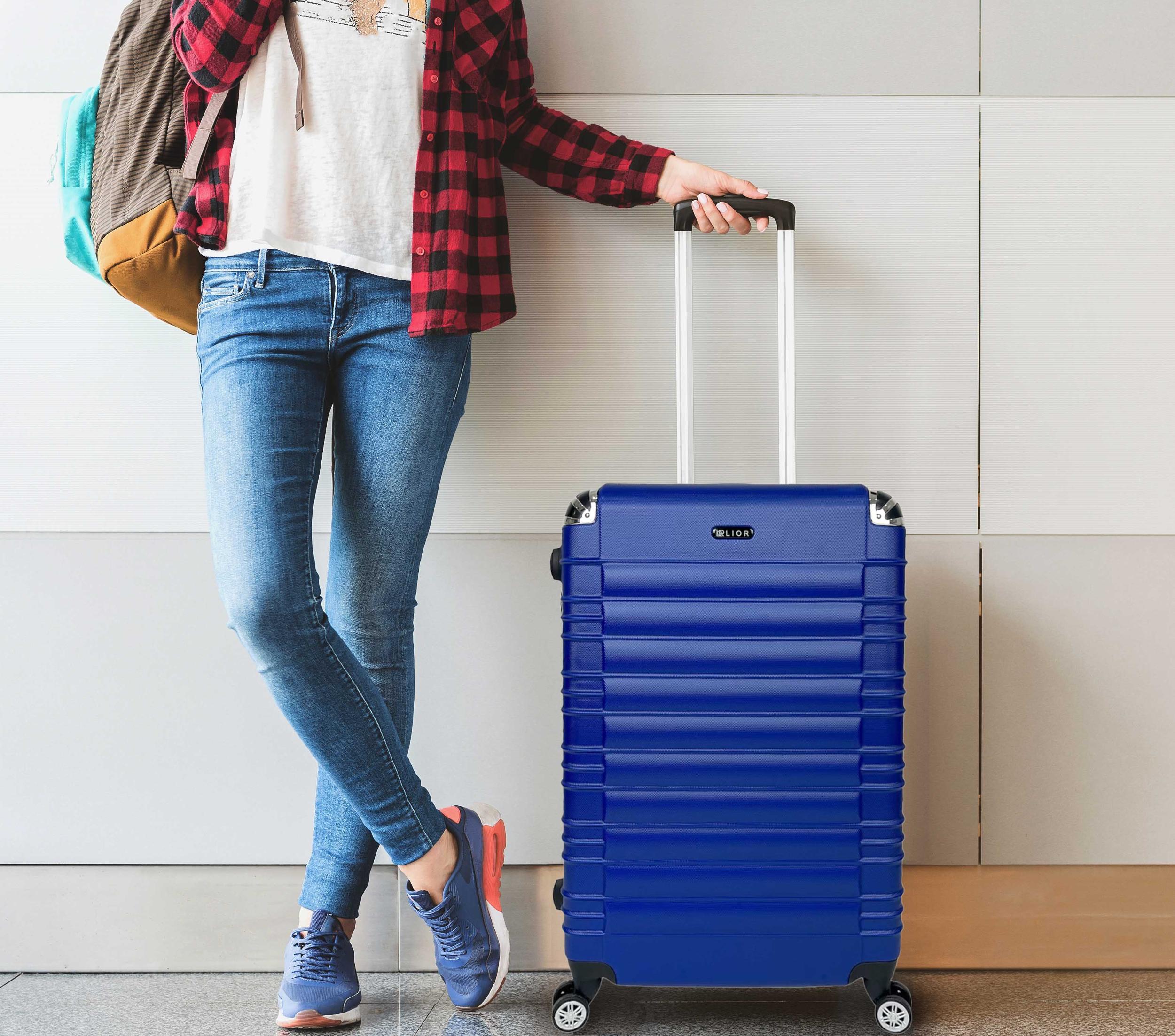 LIOR 3 Piece Set Luggage Sets Suitcase Hardshell Lightweight Spinner Wheels Product Image