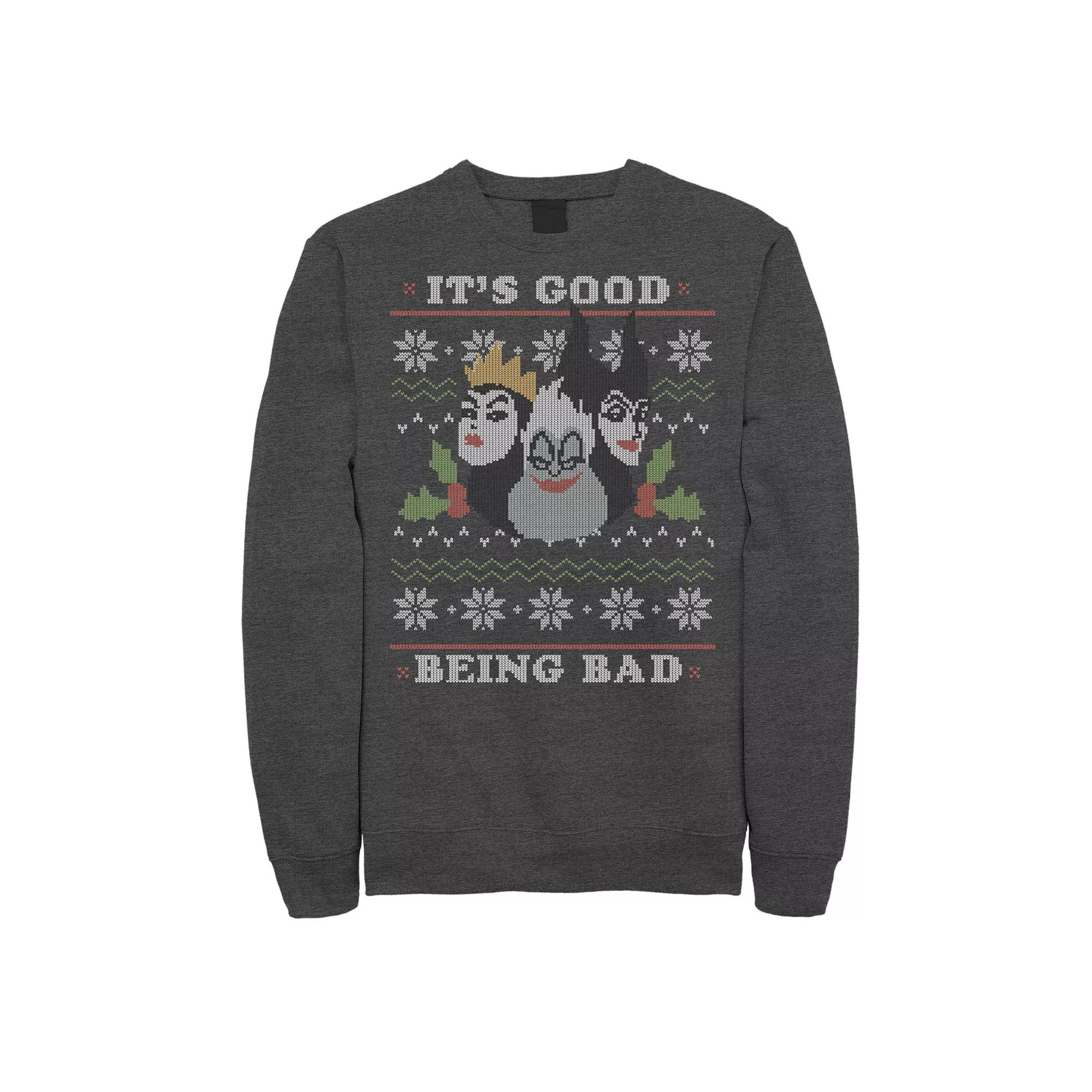 Men's Disney Villains Good To Be Bad Ugly Christmas Fleece,  Product Image