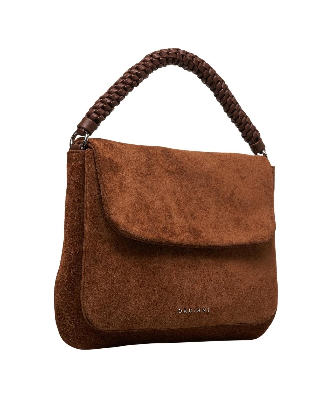 Hand bag in suede leather Product Image