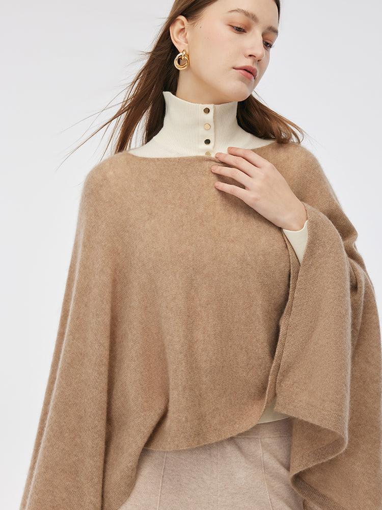 100% Cashmere Women Poncho Sweater Product Image