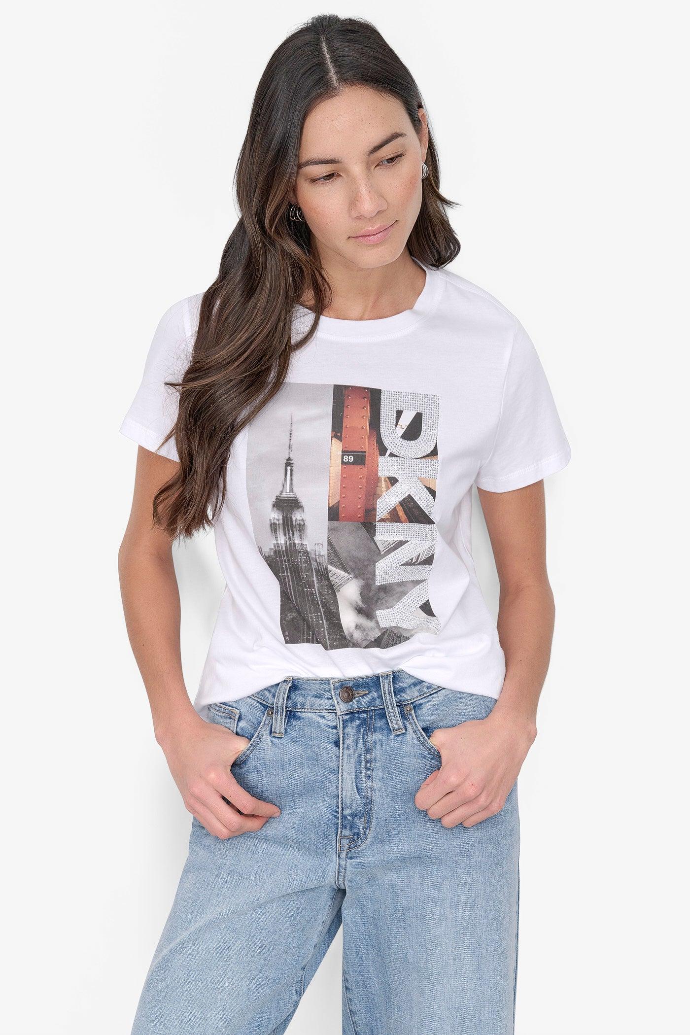 CRYSTAL LOGO-EMBELLISHED CITY GRAPHIC TEE Product Image