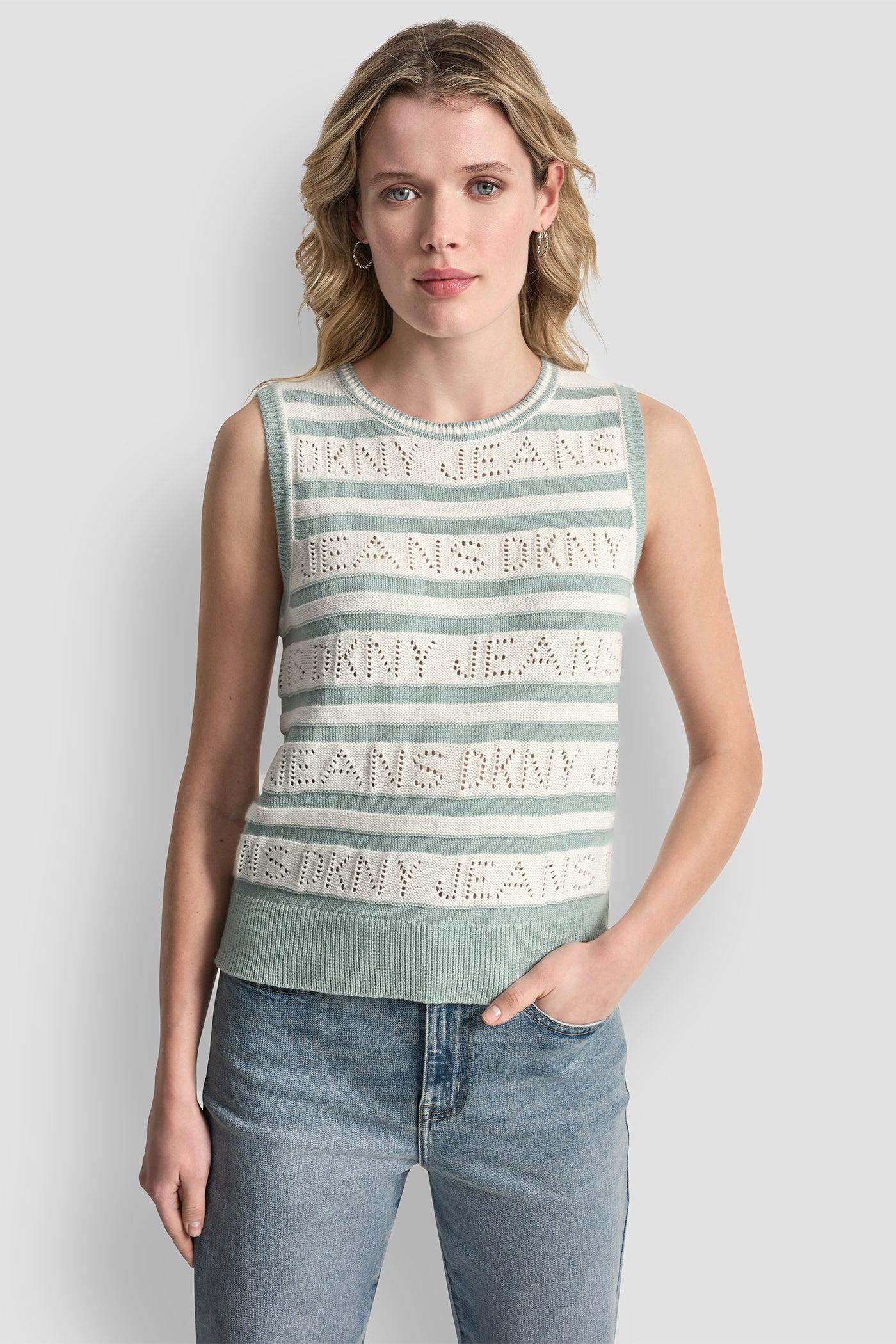 LOGO POINTELLE STRIPED SWEATER Product Image