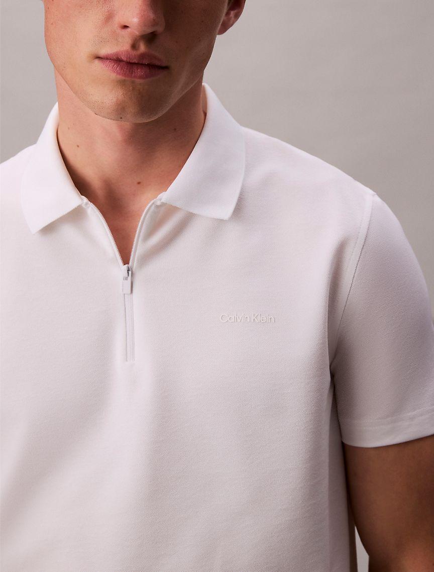 Tech Pique Zip Polo Shirt Product Image