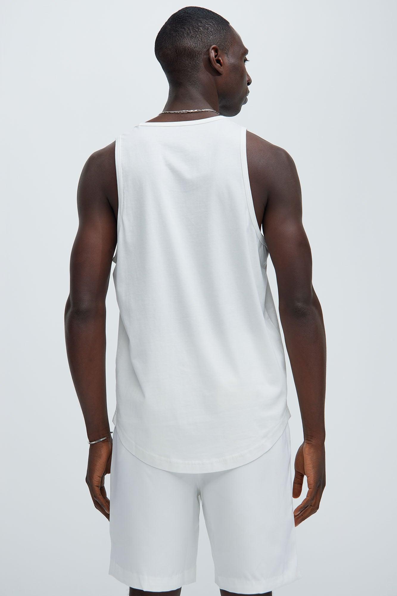Essential Scallop Tank Top - White Product Image
