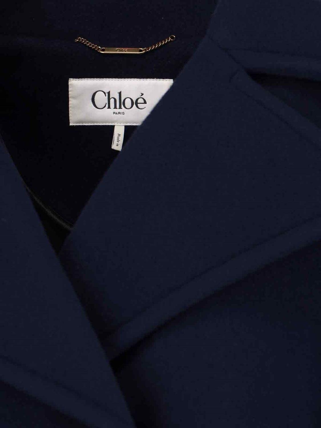 CHLOÉ Chloe Double-breasted Wool-blend Jacket In Black Product Image