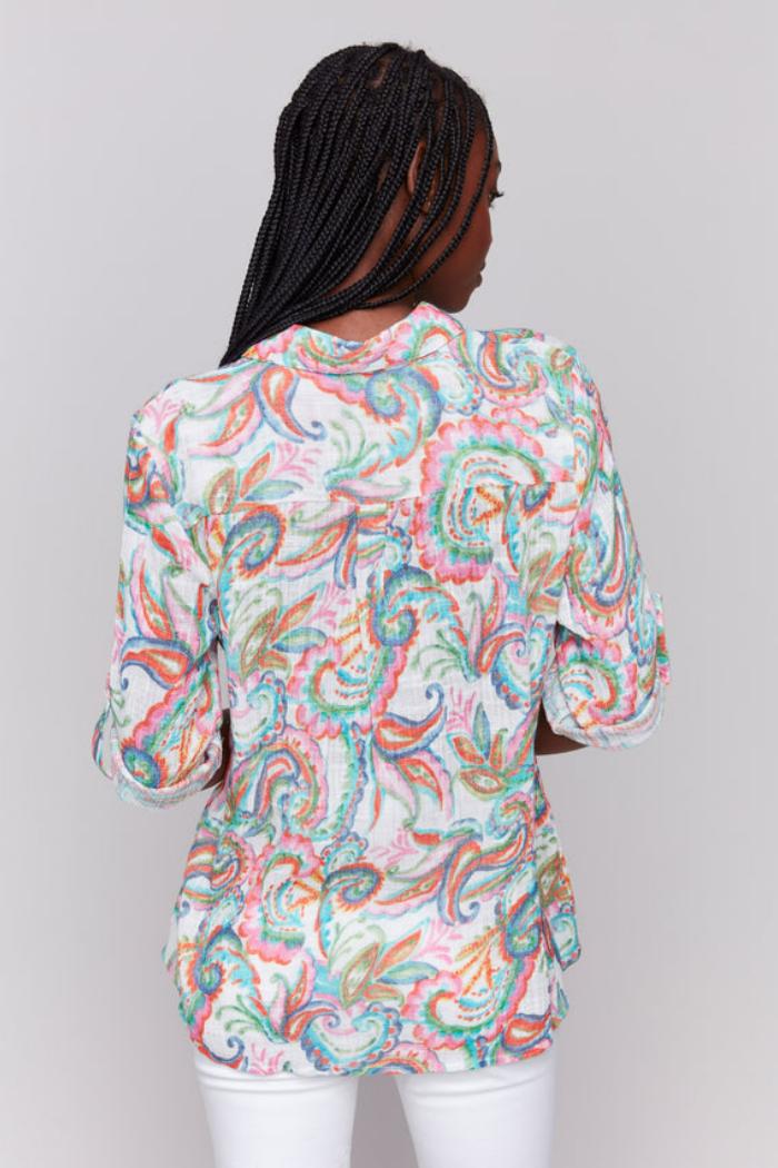 Printed Gauze Shirt Product Image