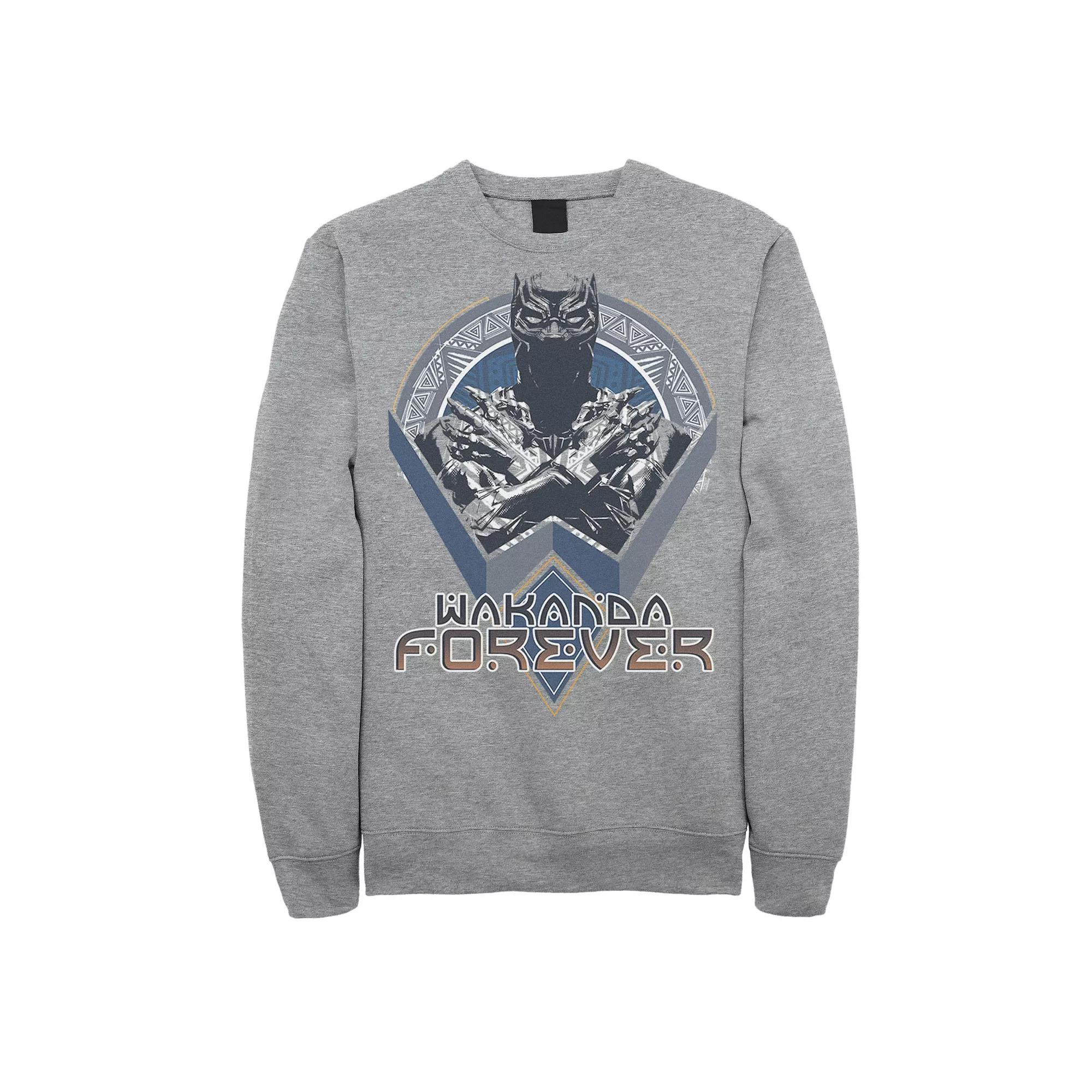 Men's Marvel Black Panther Geometric Wakanda Forever Fleece,  Product Image