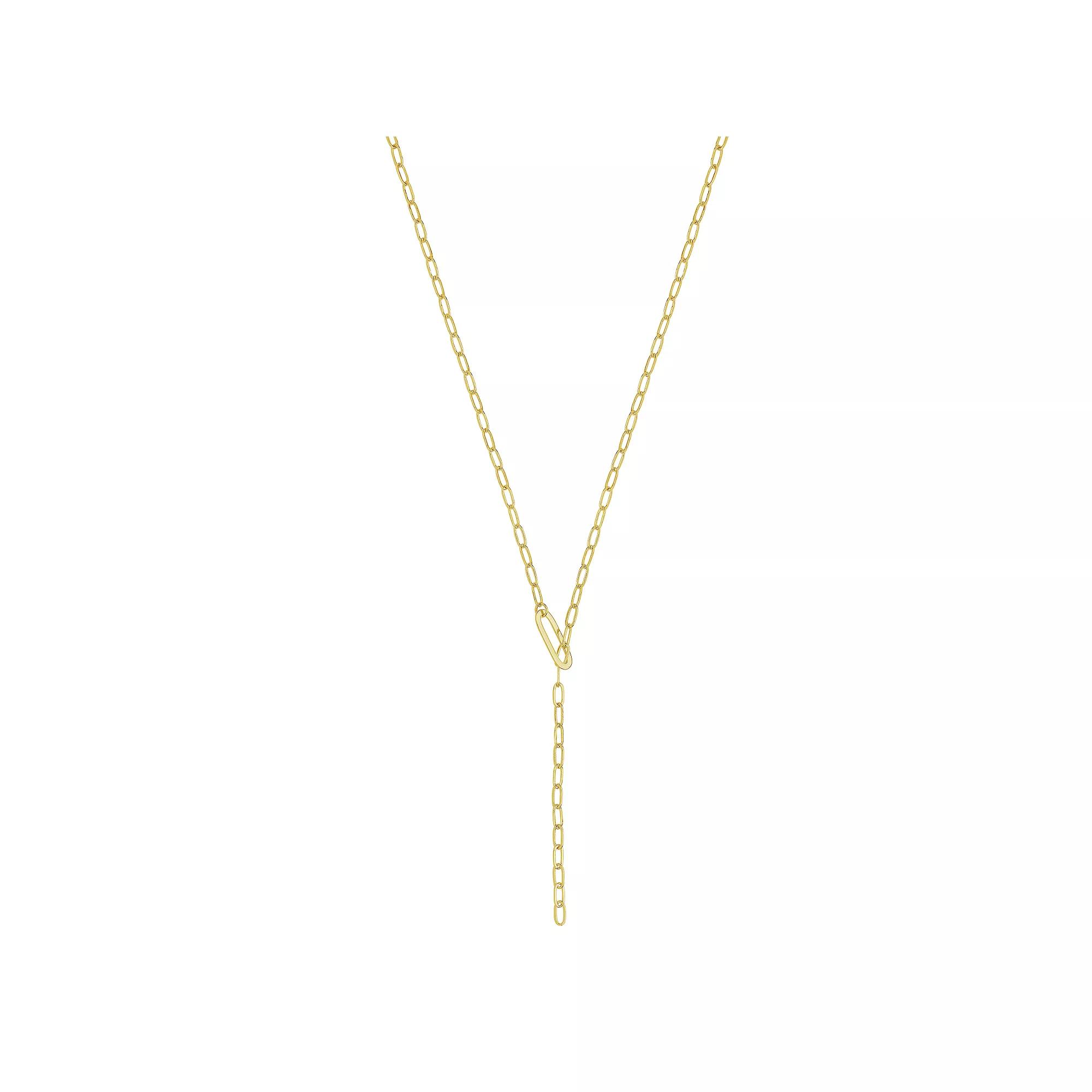 MC Collective Chain Link Lariat Necklace, Women's, Size: 24", Gold Tone Product Image