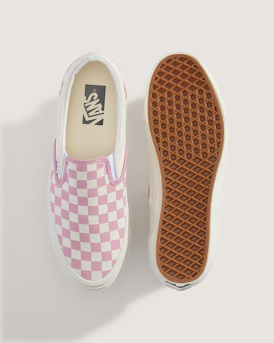 Premium Classic Slip-On Checkerboard Shoe in Checkerboard Dawn Pink| Vans US Product Image