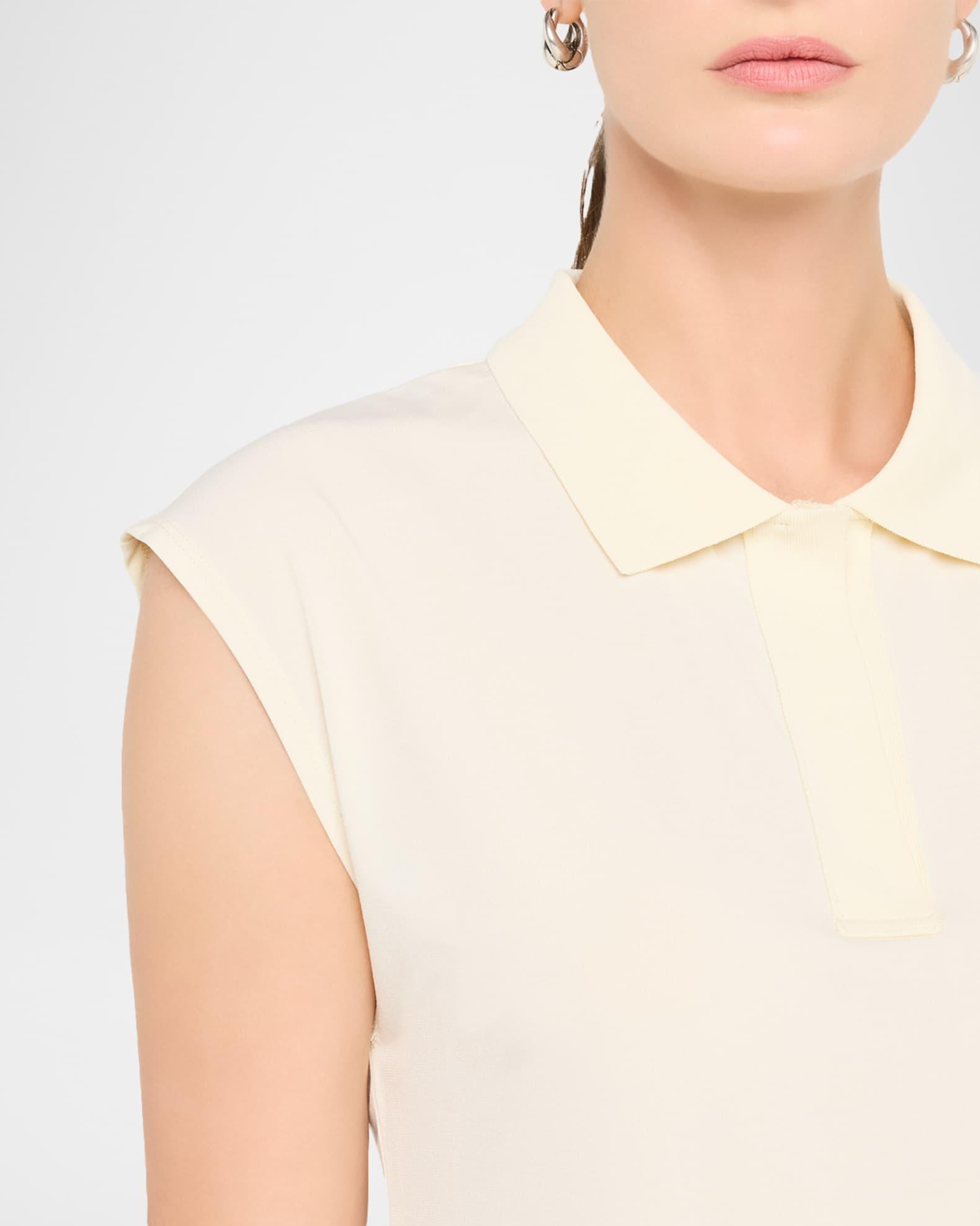 Cap-Sleeve Polo Top Product Image