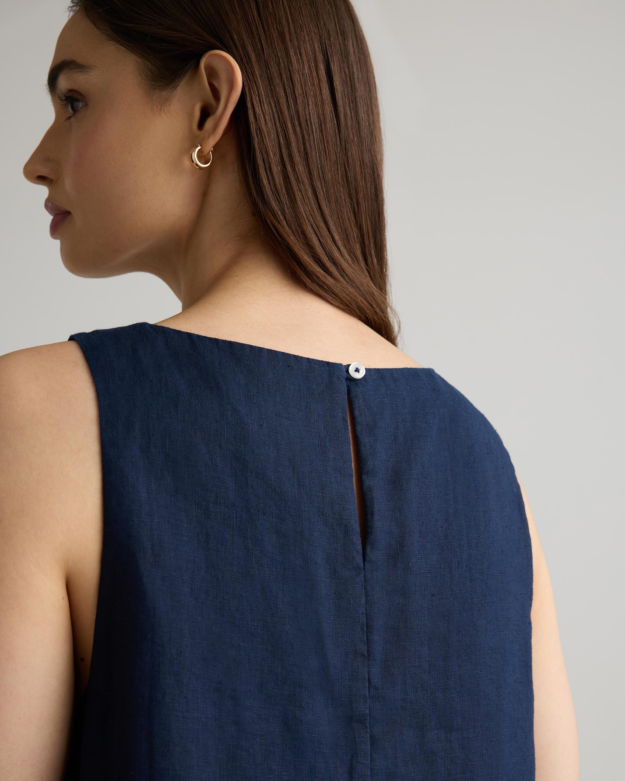 Quince | Women's 100% European Linen Tank Top Mini Dress Size XL Product Image