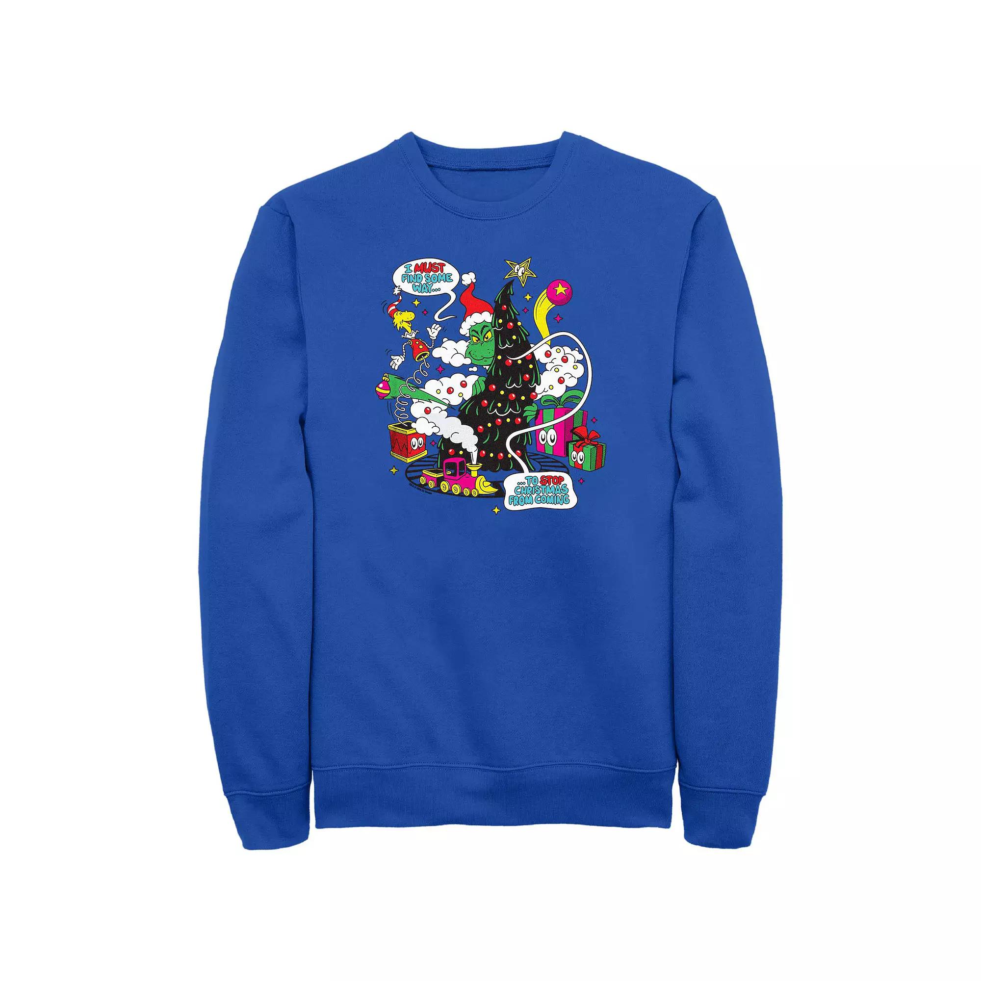 Big & Tall Dr. Seuss Grinch Must Find A Way Graphic Fleece, Men's,  Product Image