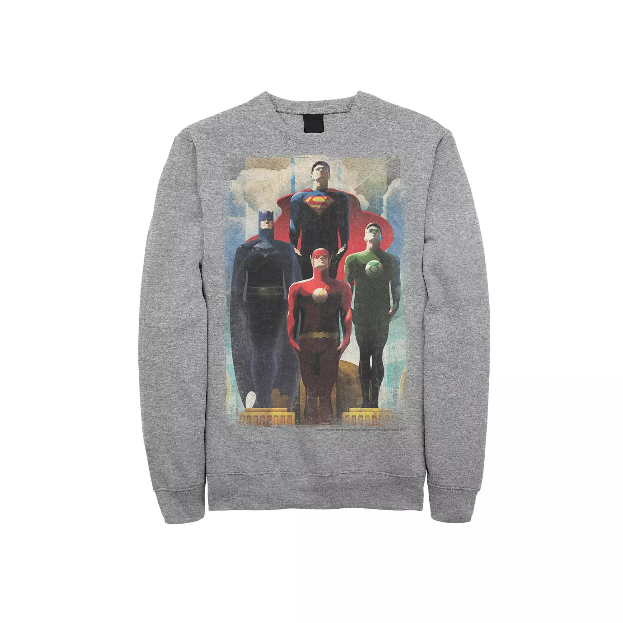 Men's DC Comics Justice League Heroes Look Up Sweatshirt,  Product Image