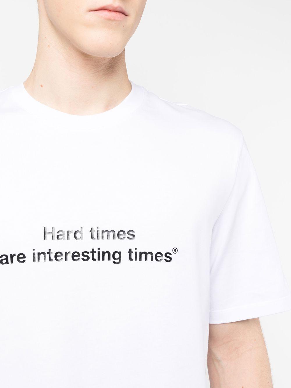 slogan-print cotton T-Shirt  Product Image
