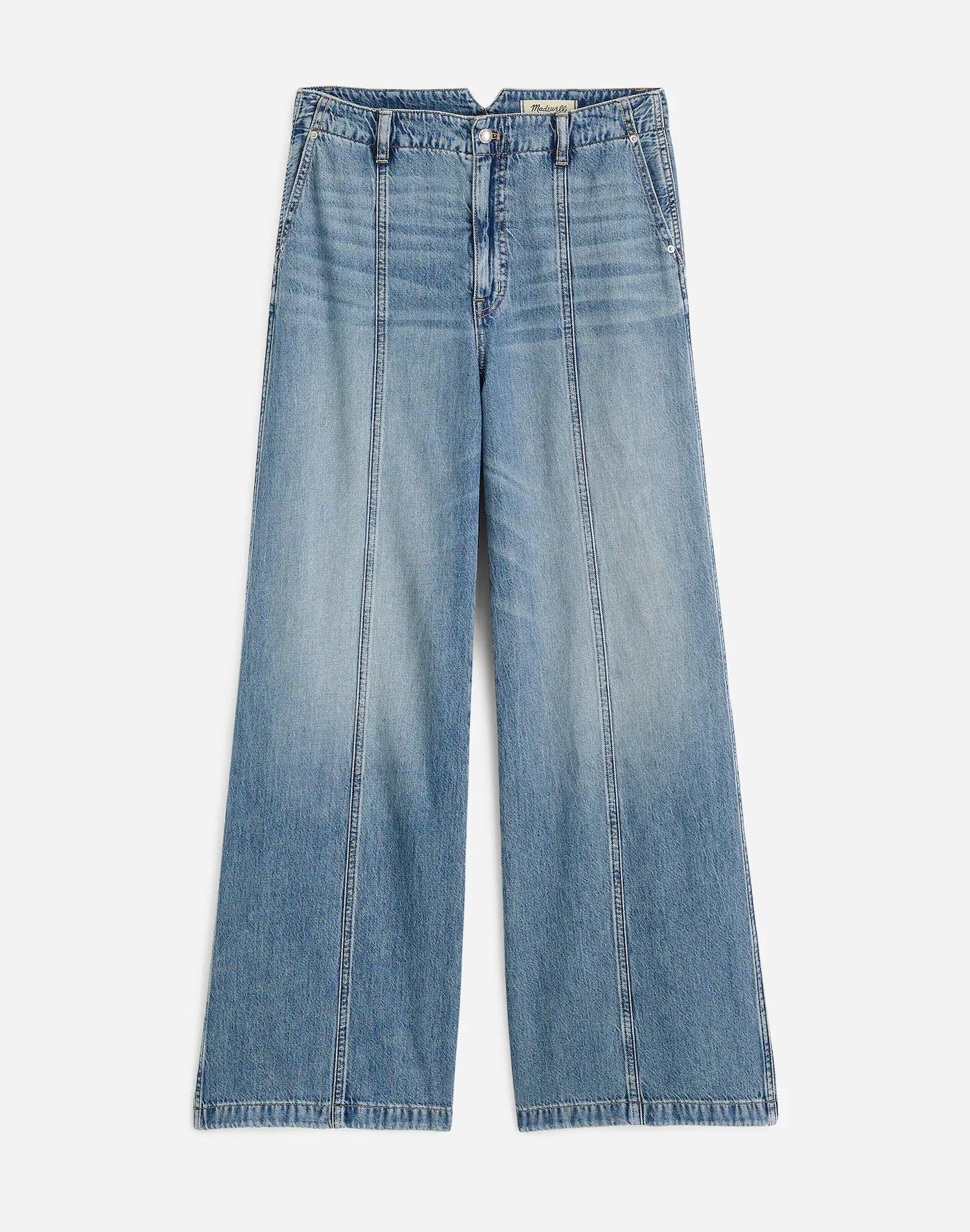 Petite Wide-Sweep Trousers: Airy Denim Edition Product Image