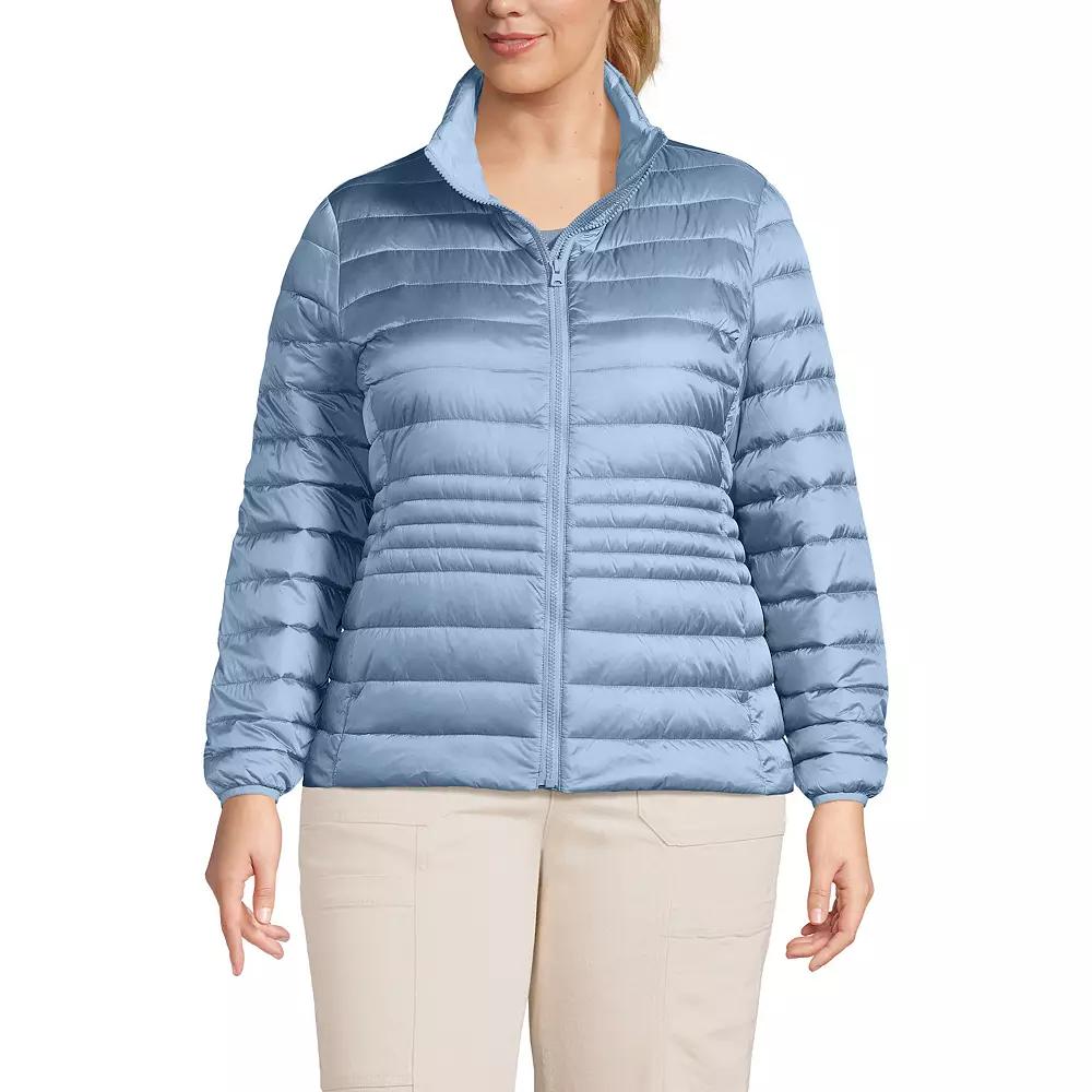Plus Size Lands' End Wanderweight Packable Down Jacket, Women's, Size: 1XL, Light Carob Product Image