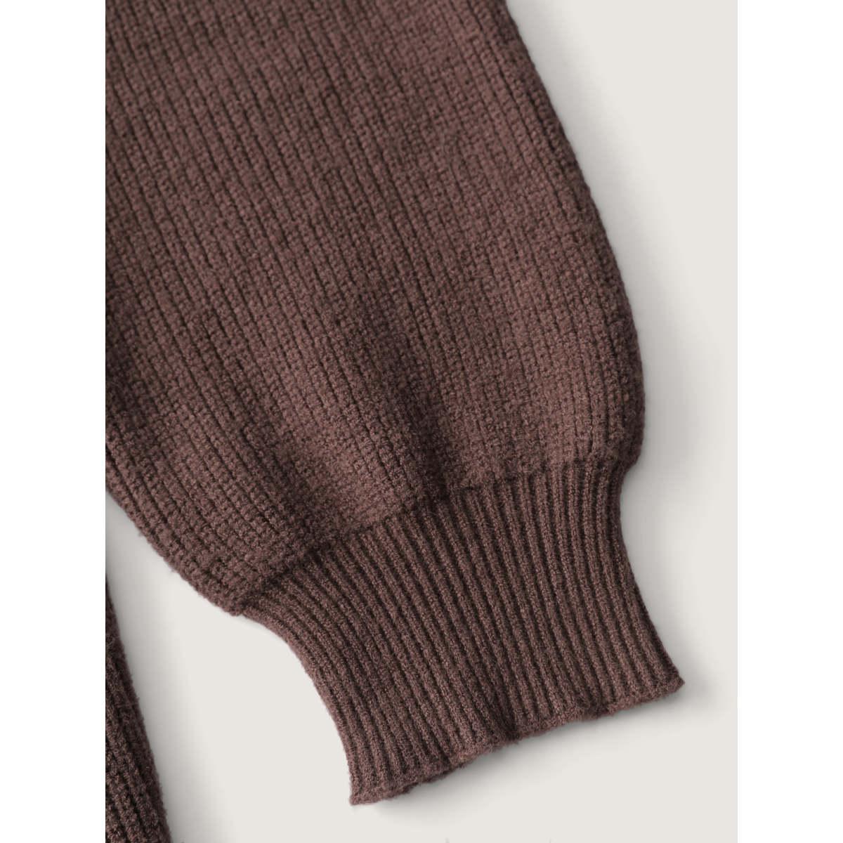 Plus Size Textured Scarf Pockets Knit Cardigan Browncoffeecolor Women Leisure Loose Long Sleeve Casual Cardigans BloomChic 14-16/1X Product Image