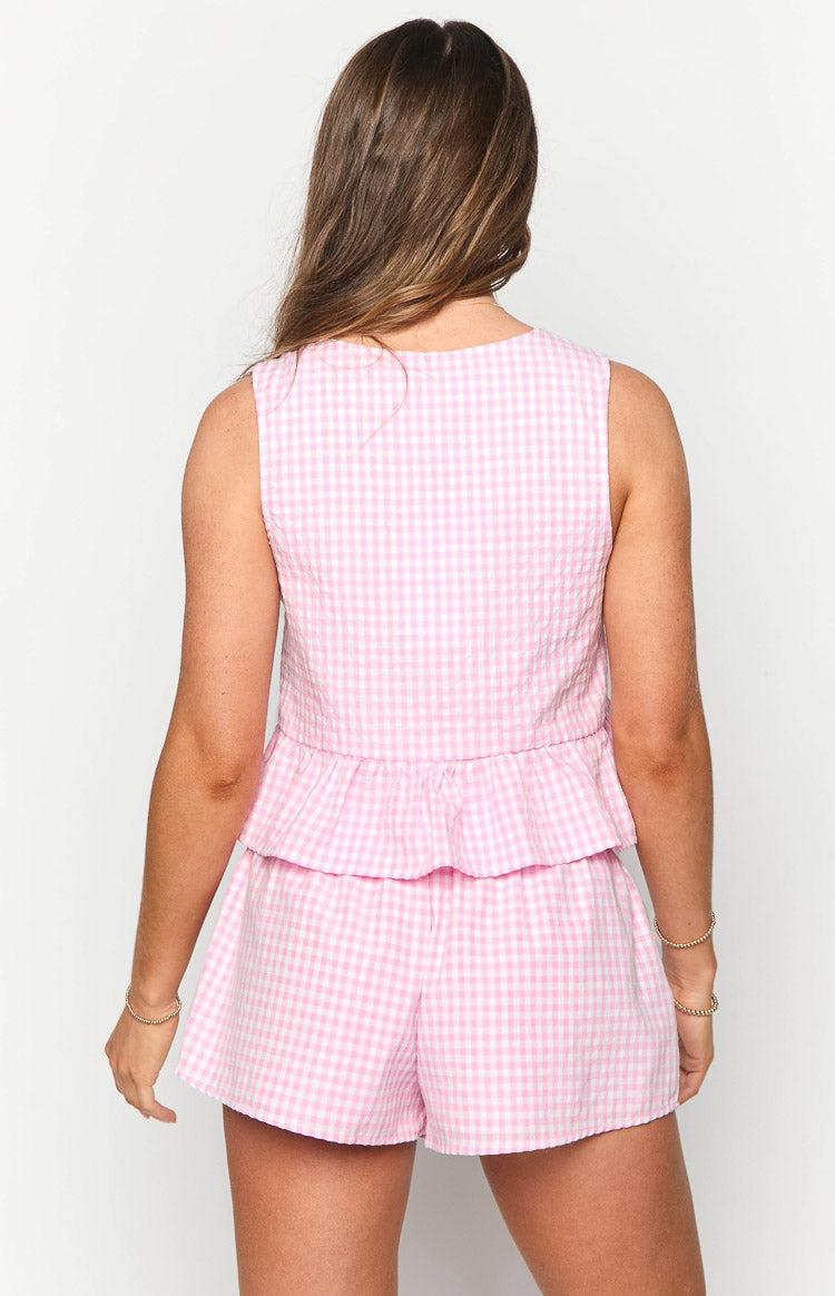 Baxter Pink Gingham Top Girls Product Image