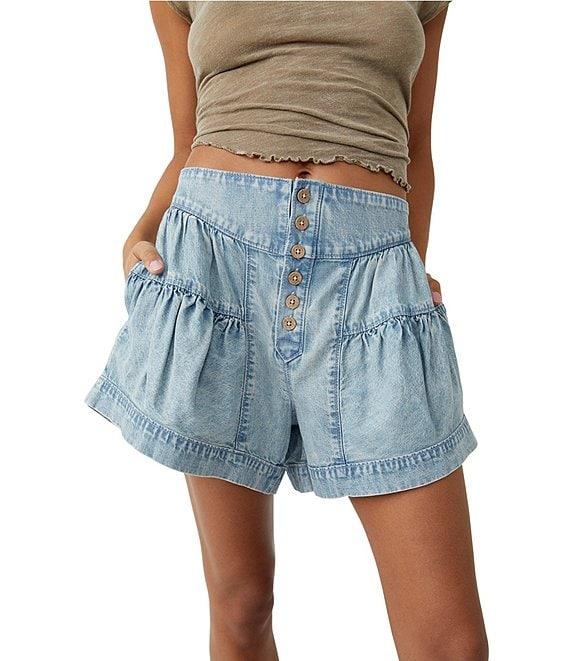 Free People Fleur Denim High Rise Denim Shorts Product Image
