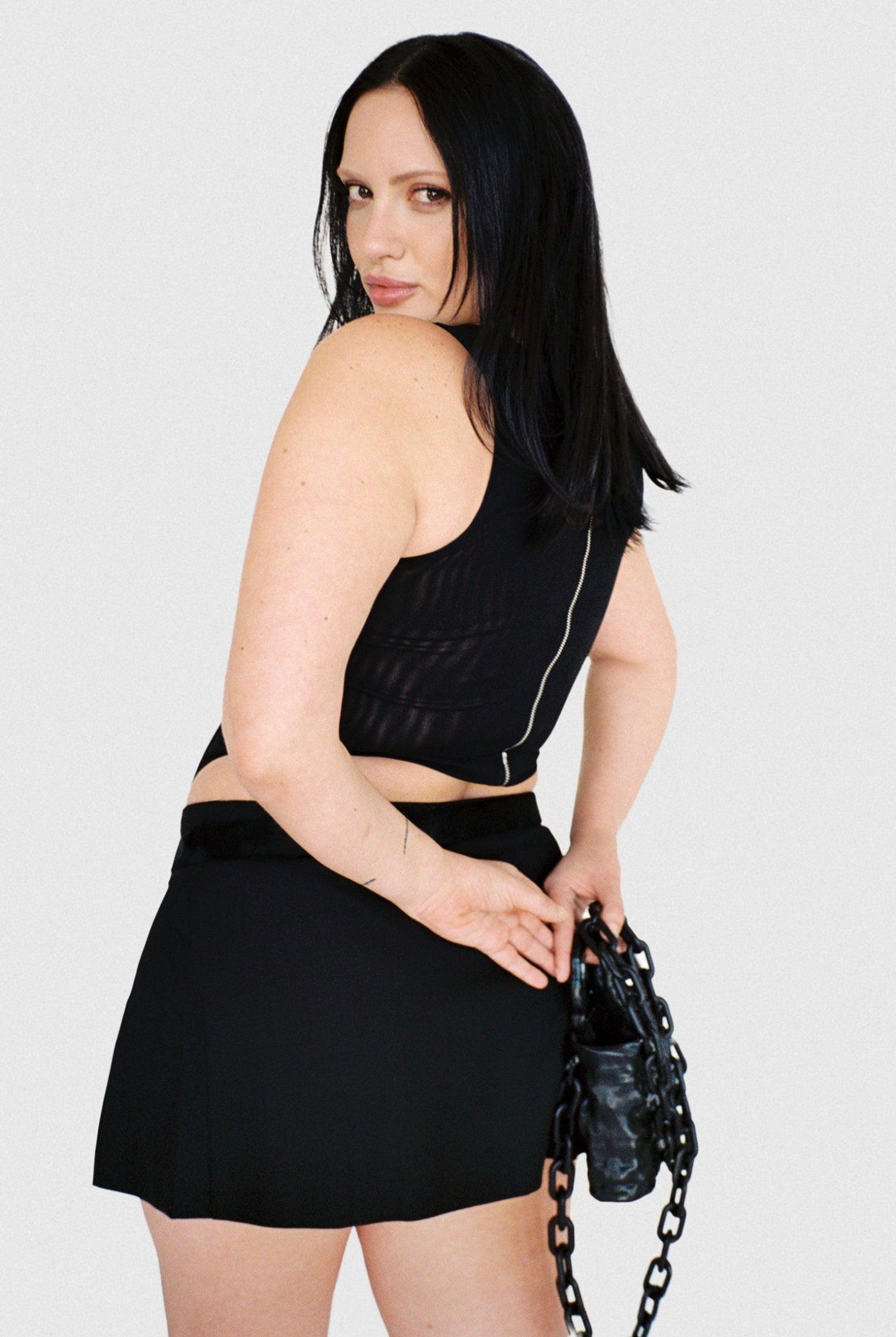 MICRO MINI SKIRT - BLACK Product Image