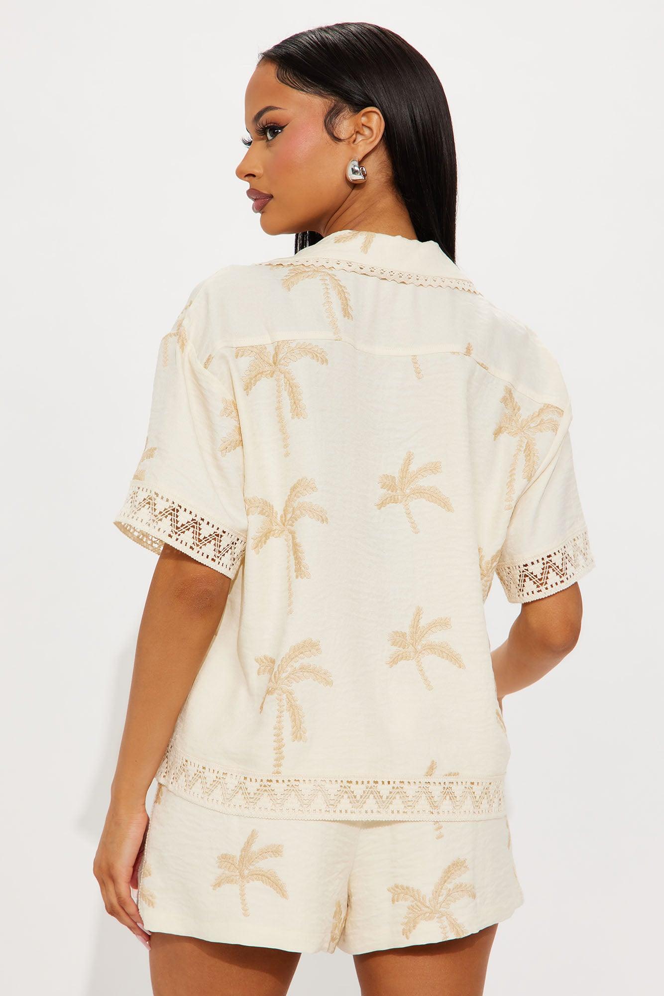 West Palms Short Set - Cream/combo Product Image