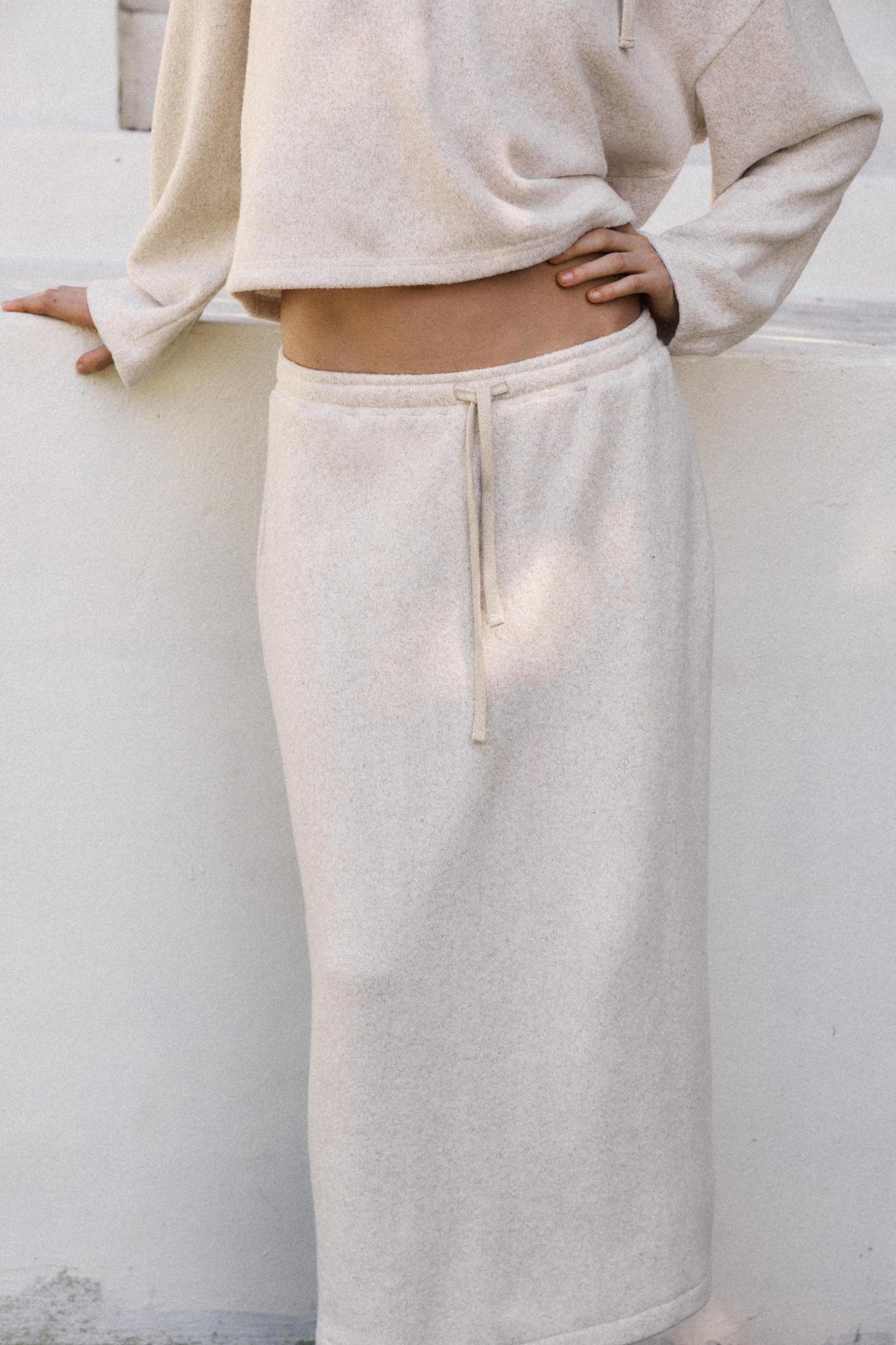 SOFT RUSTIC MIDI SKIRT Product Image