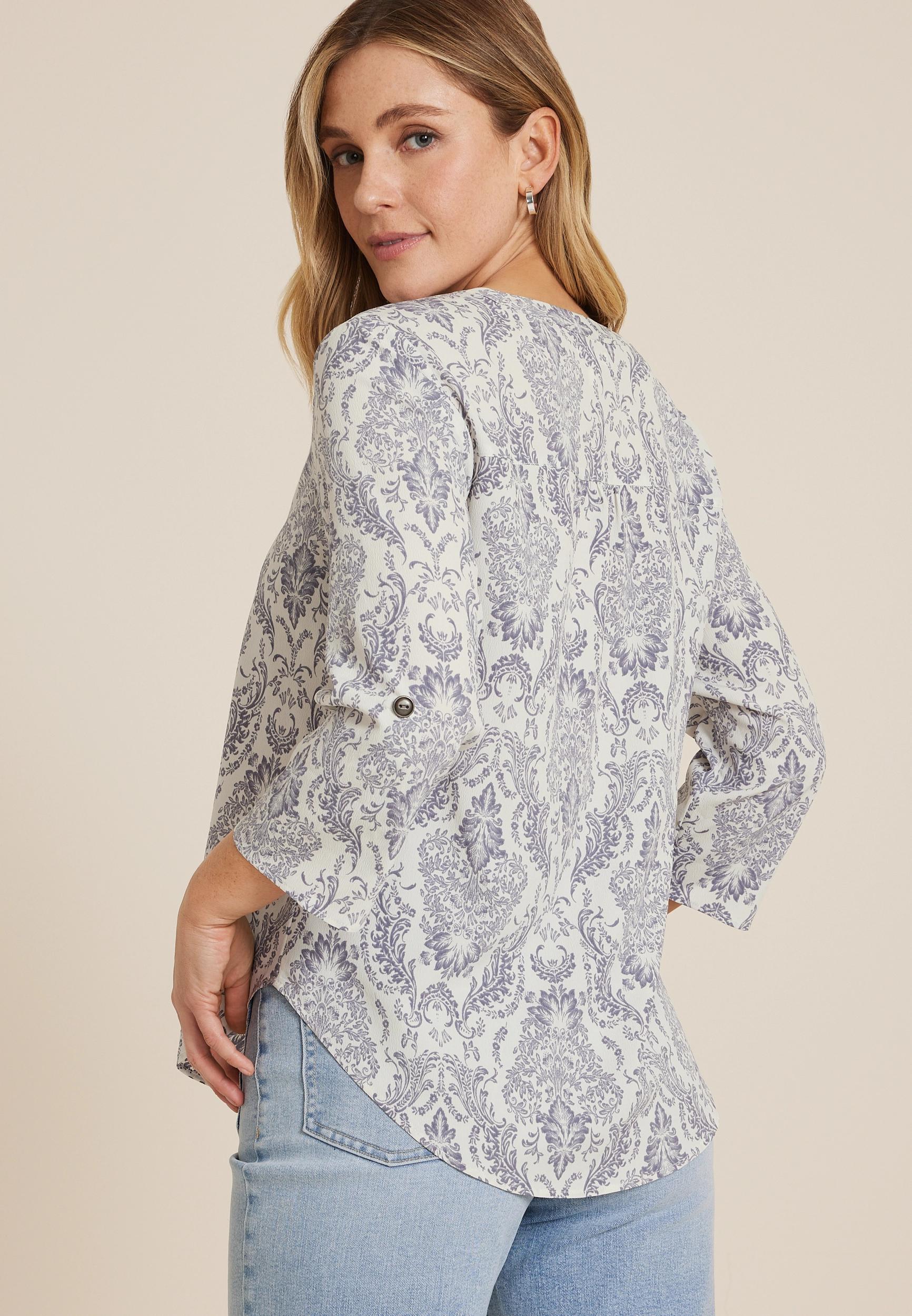 Atwood 3/4 Sleeve Popover Blouse Product Image