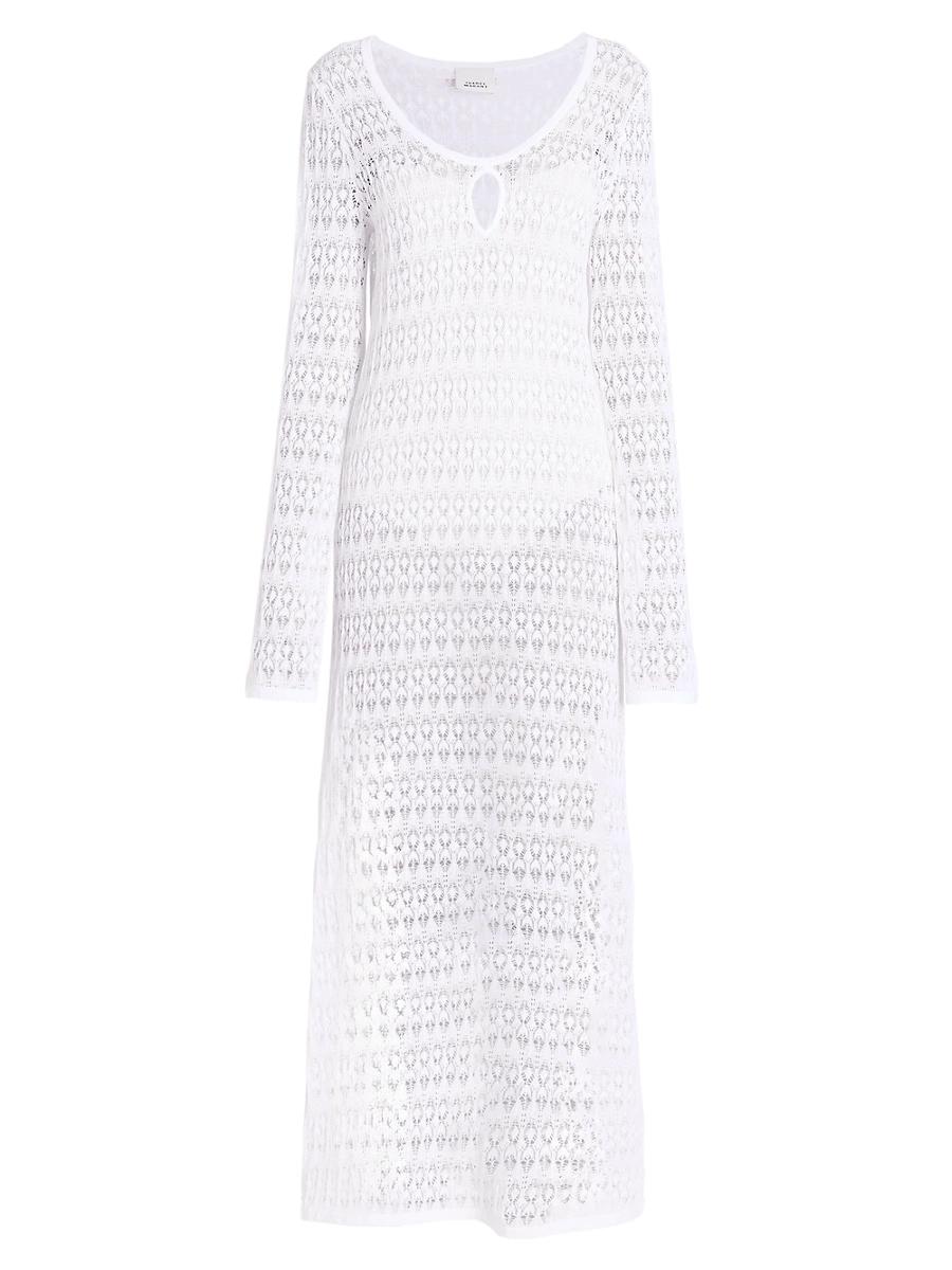 Womens Poros Crocheted Long-Sleeve Maxi Dress Product Image