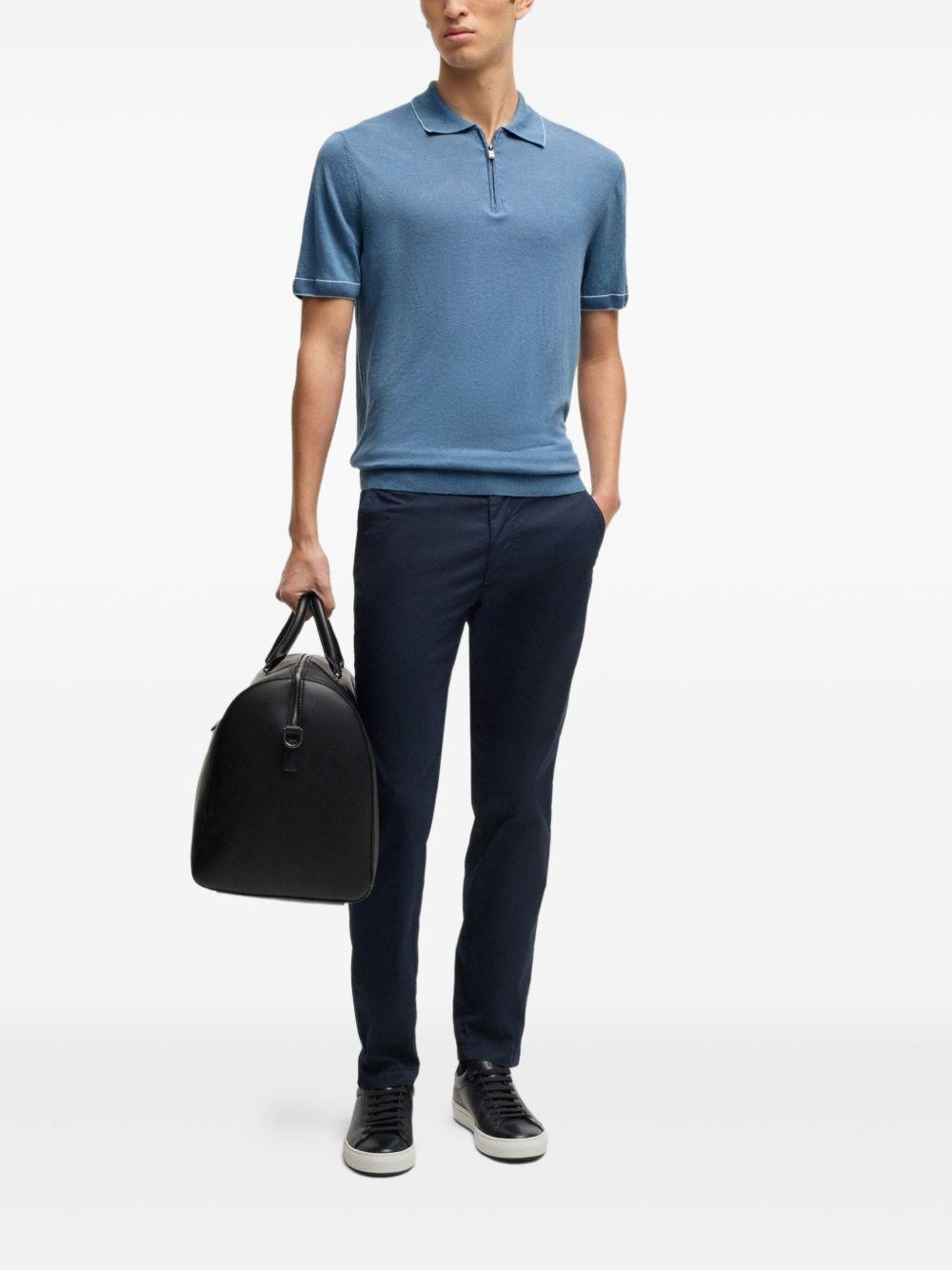 half-zip short-sleeve polo shirt Product Image