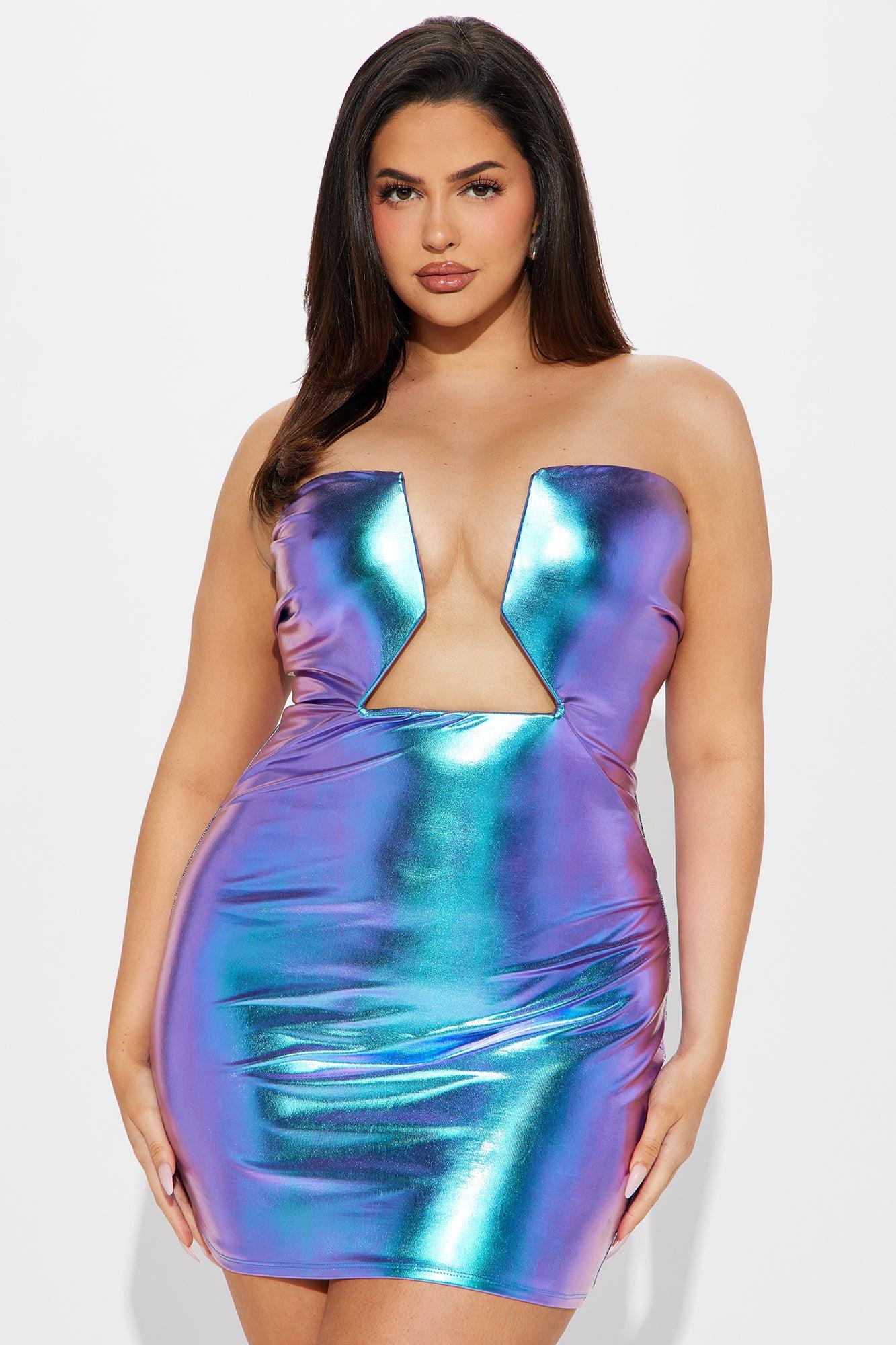 Kimmie Micro Mini Dress - Purple/combo Product Image