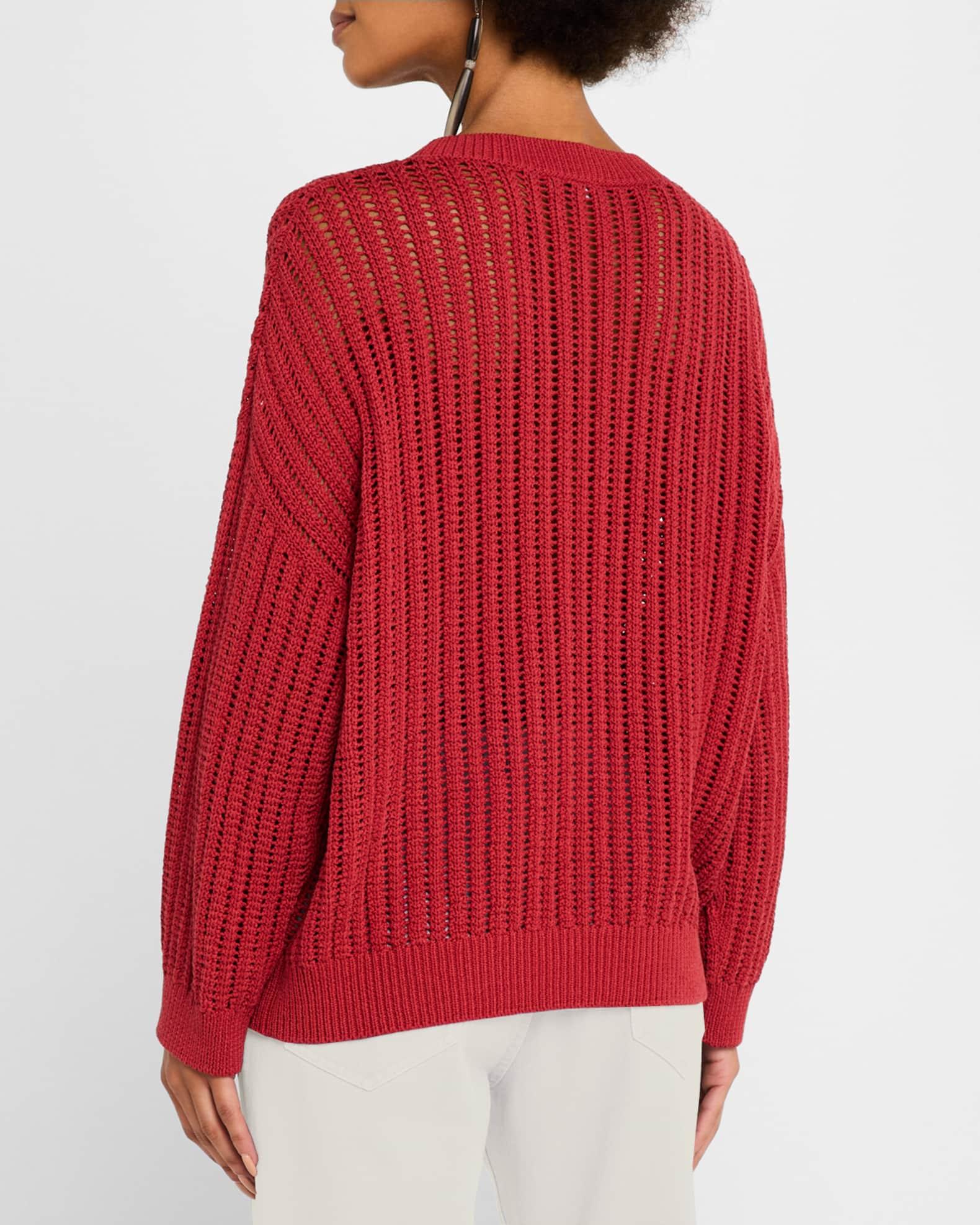 Open-Weave Cotton Sweater Product Image
