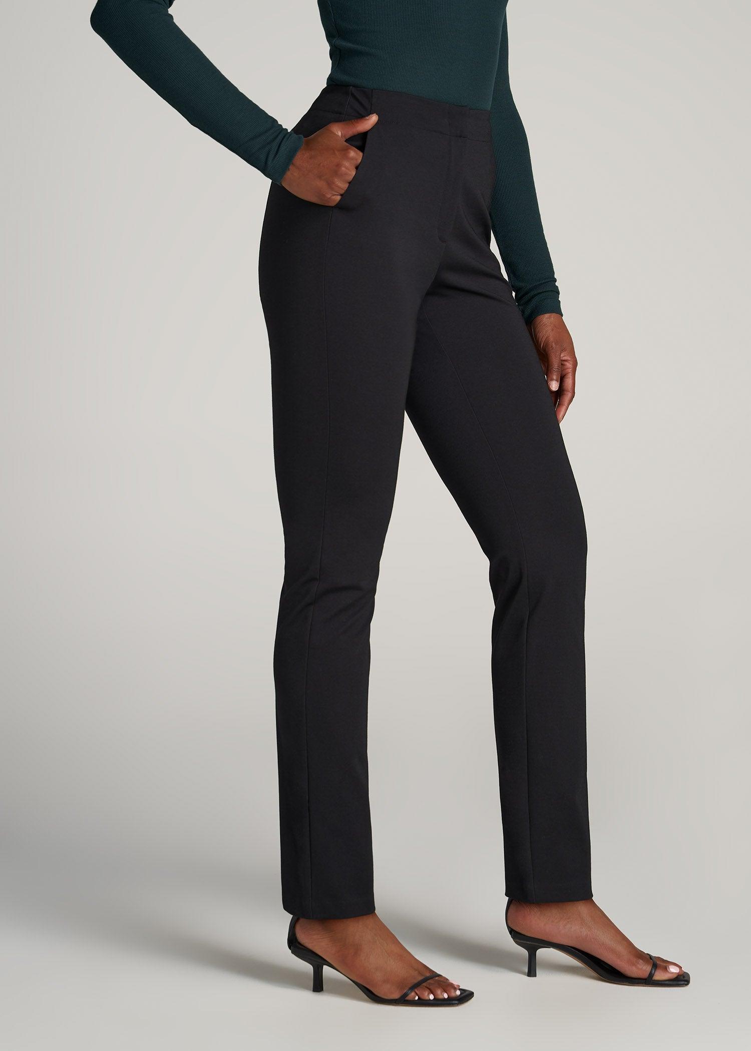 SLIM-Fit Dress Pants for Tall Women in Black Female Product Image