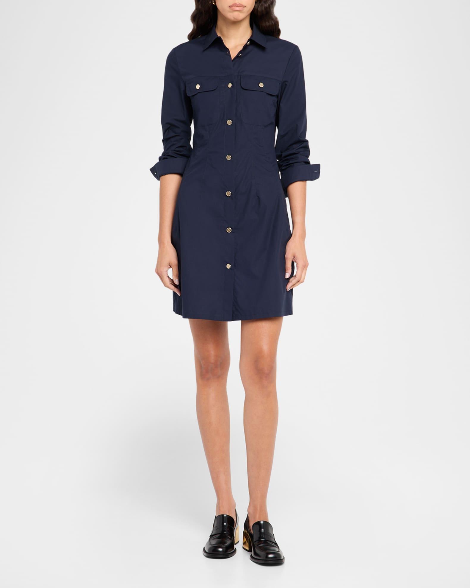 Cotton Poplin Mini Shirtdress Product Image