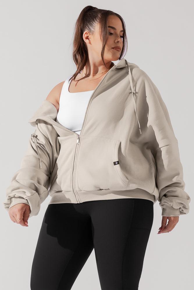 Zip Cloud Hoodie - Ivory Product Image