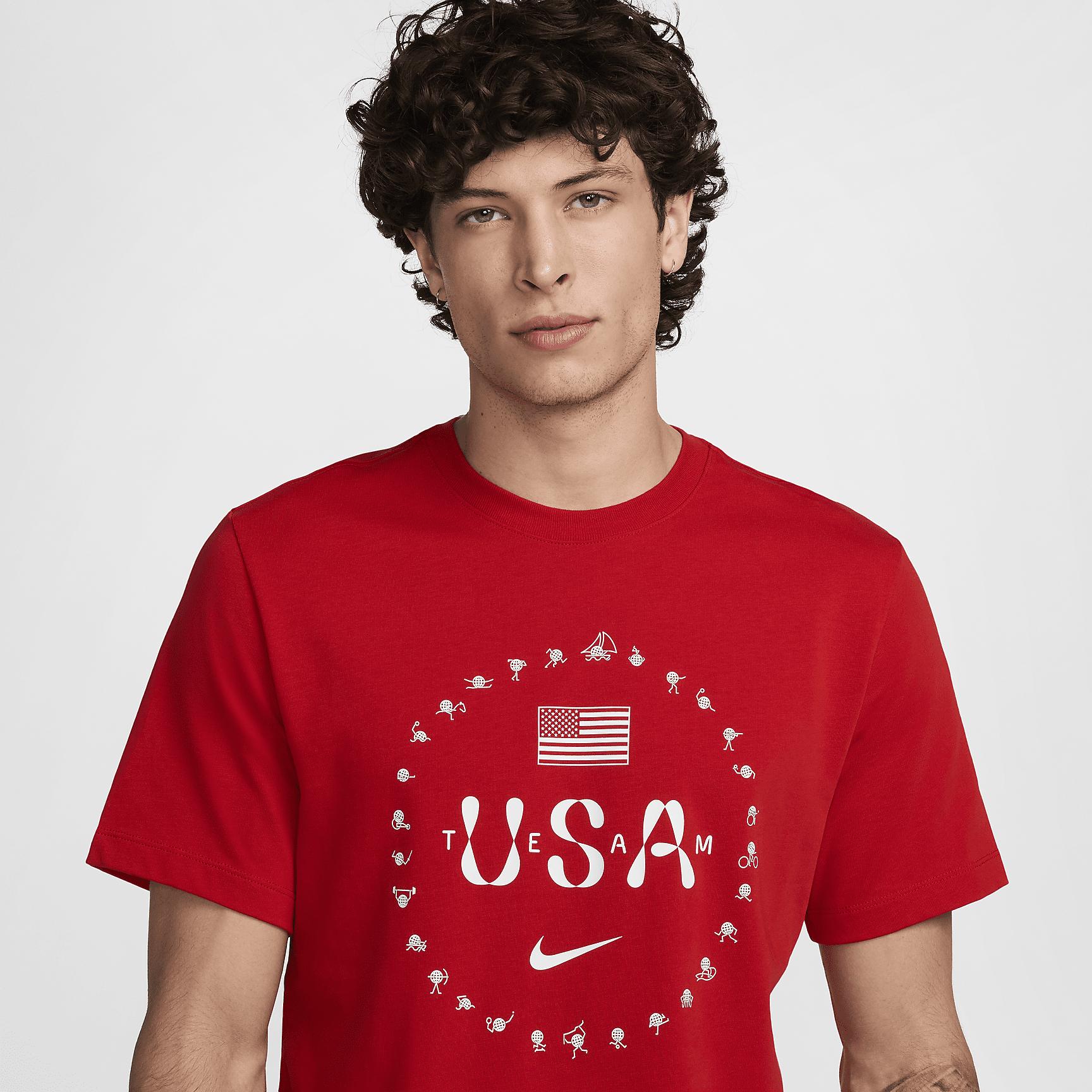 Men's Nike Red Team USA Premium Essentials Icon T-Shirt,  Product Image