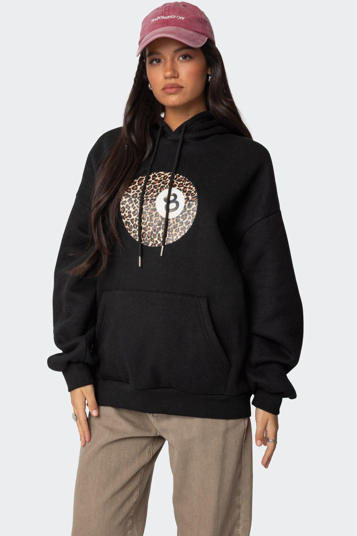 Leopard 8 Oversized Hoodie Product Image