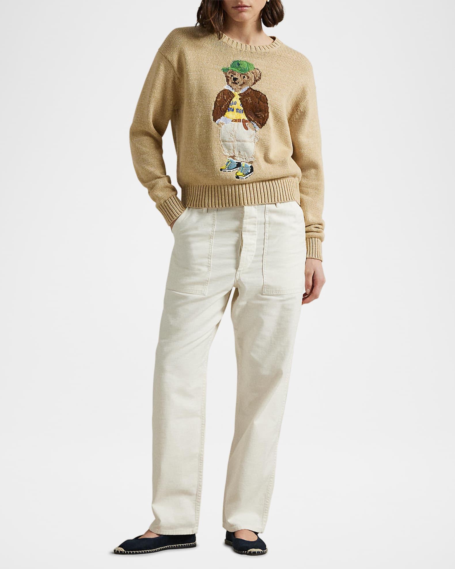 Polo Bear Cotton Crewneck Sweater Product Image