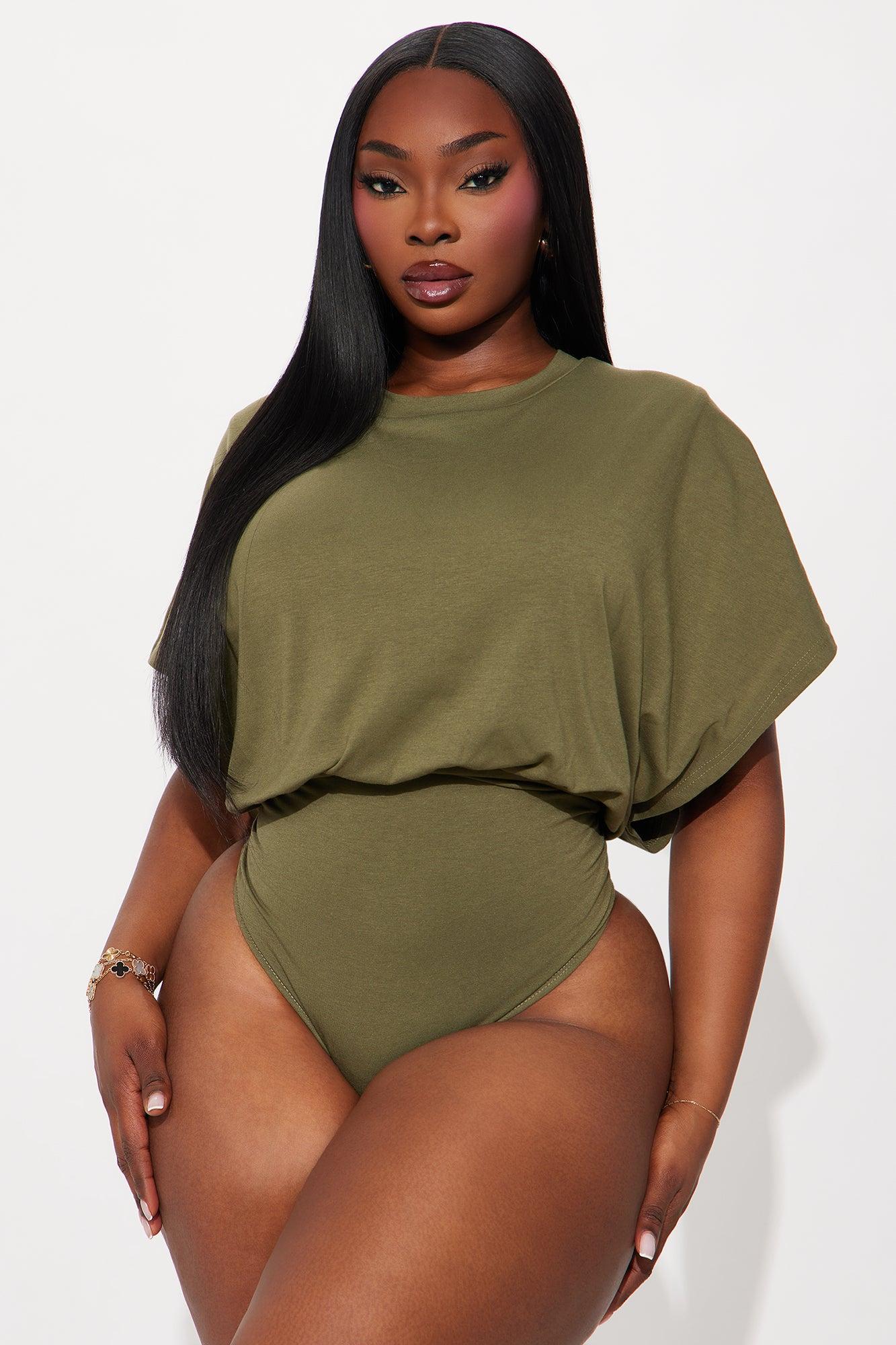 Weekend Plans Short Sleeve Bodysuit - Olive Female Product Image