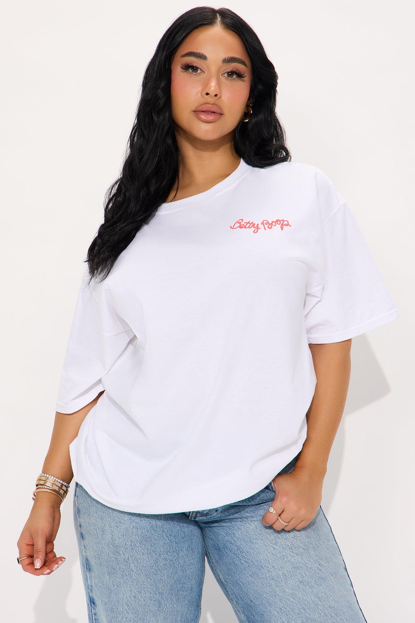 Betty Boop Queen Oversized Tee - White Product Image