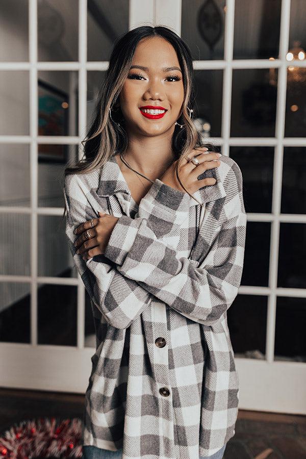 Need Your Opinion Plaid Top In White Product Image