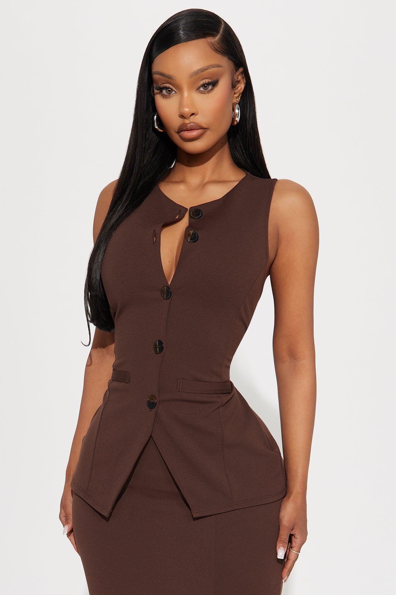 Office Ready Maxi Dress - Brown Product Image