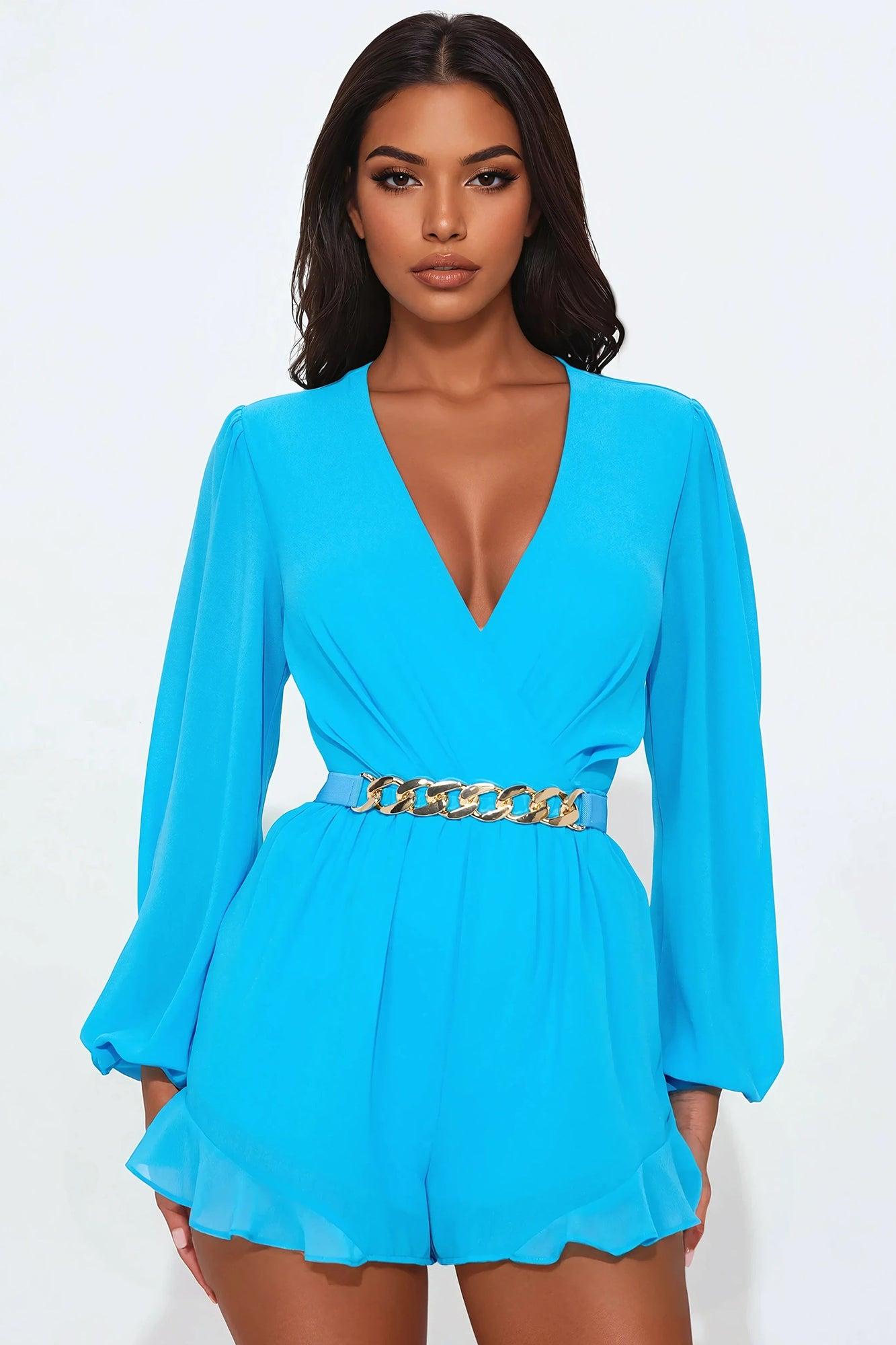 All For You Romper - Blue Product Image