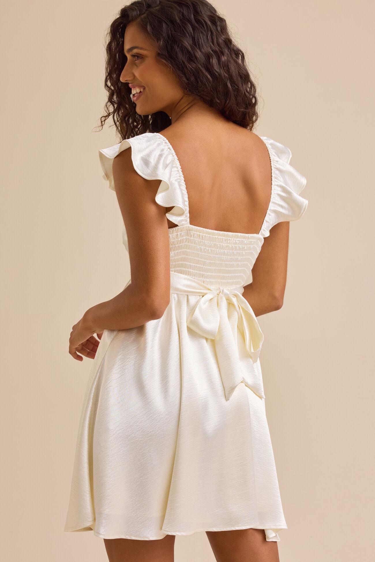 Kristen Satin Mini Dress Product Image