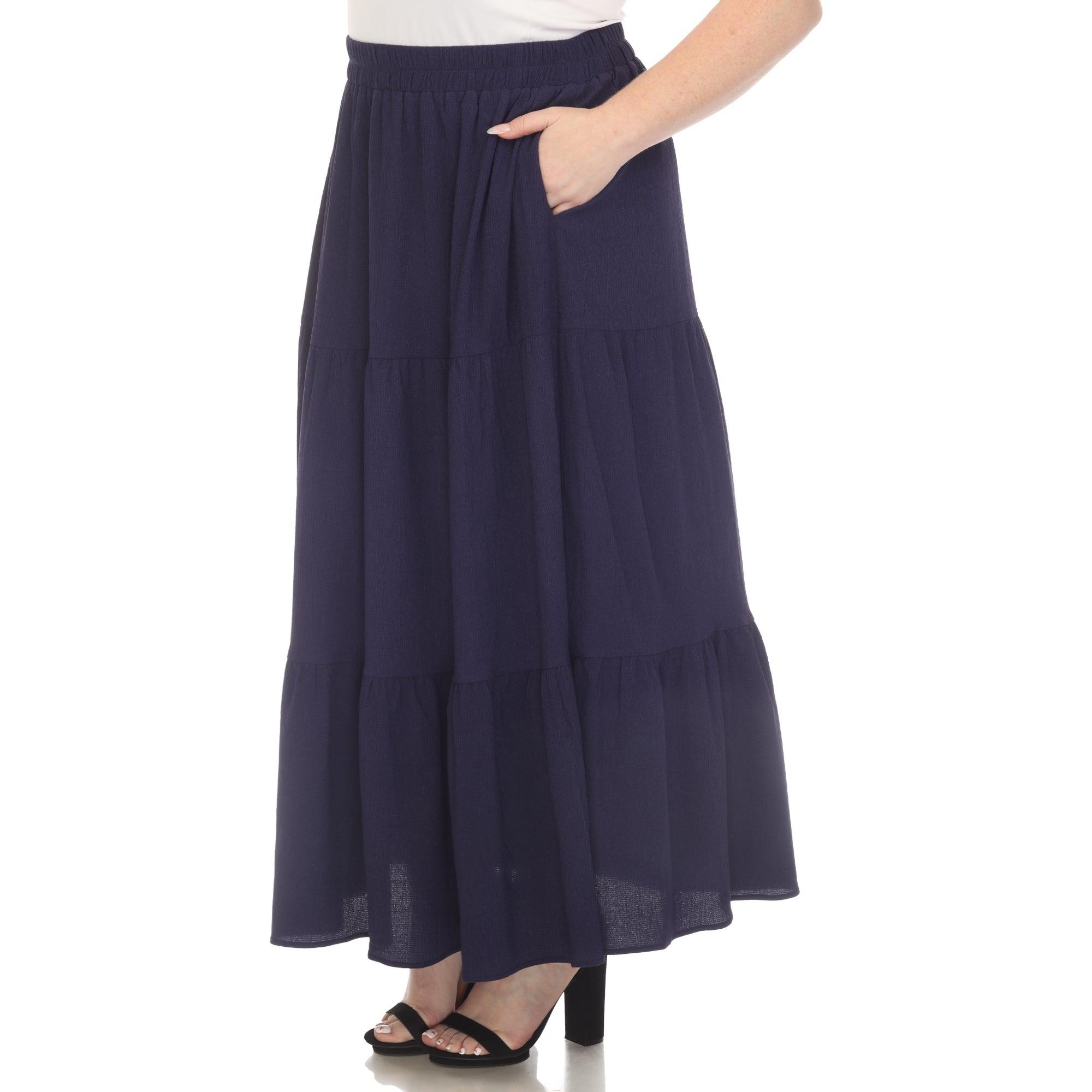 Pleated Tiered Maxi Skirt - Plus Product Image