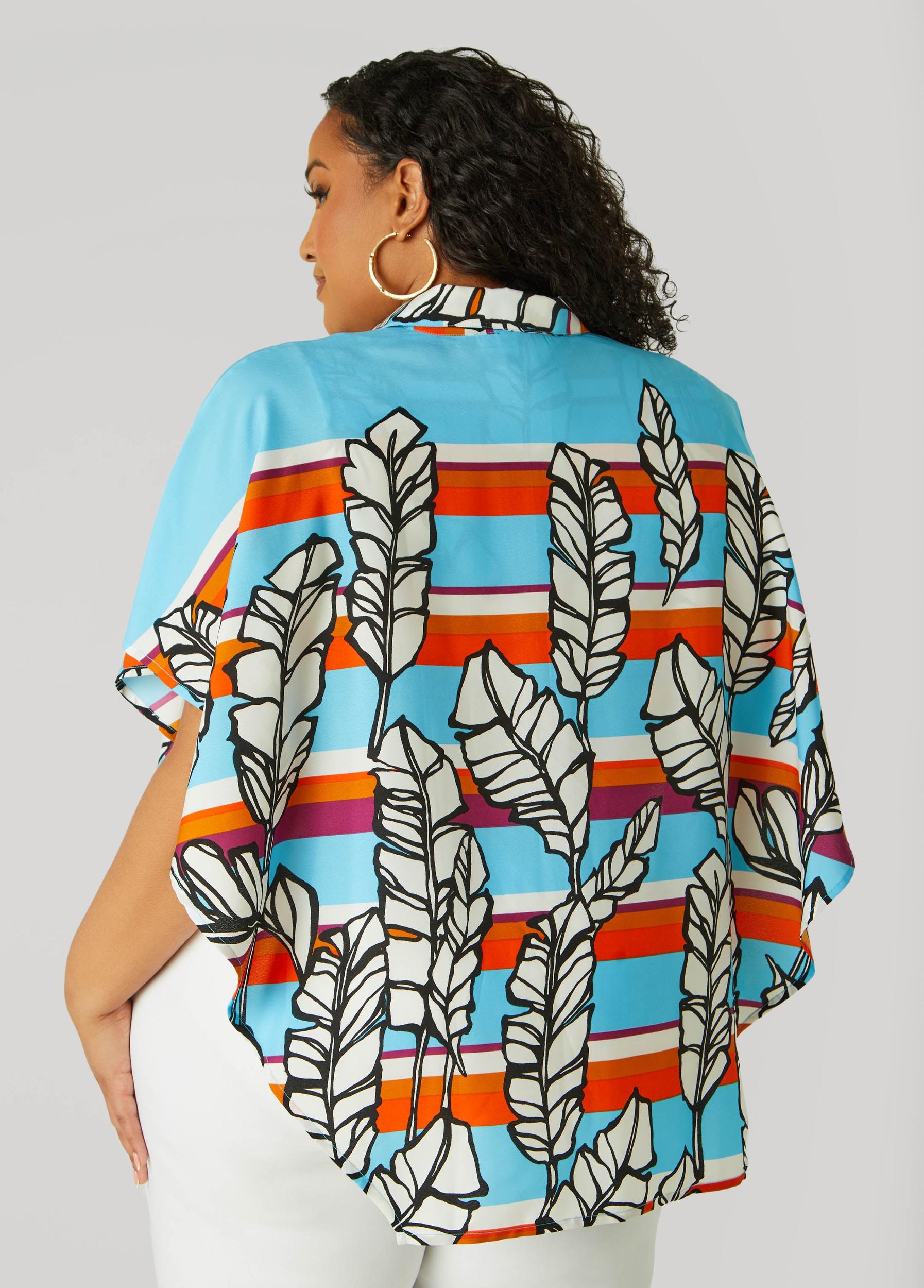 Layered Feather Print Shirt Product Image