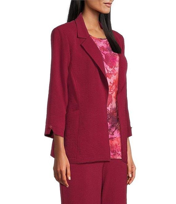 Allison Daley Petite Rhubarb 3/4 Sleeve Open-Front Blazer Product Image